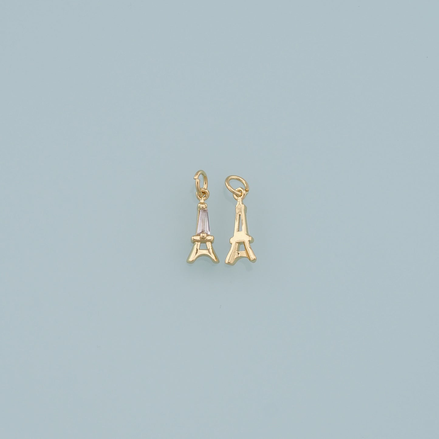 Gold Eiffel tower Charms,18K Gold Filled Eiffel tower pendant,Eiffel tower Charm Bracelet Necklace for DIY Jewelry Making Supply