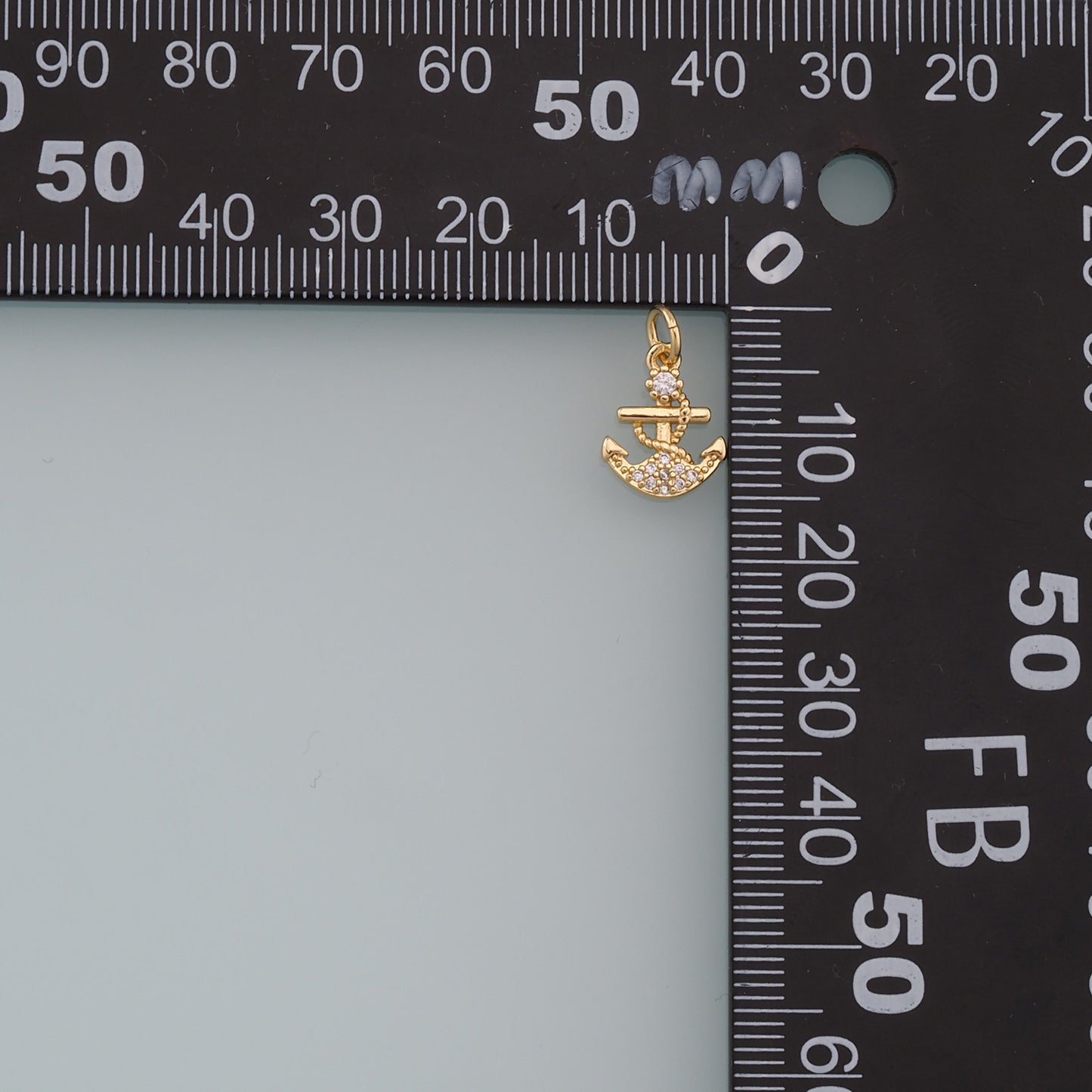 Gold Anchor Charms,18K Gold Filled Anchor Pendant Charm Bracelet Necklace for DIY Jewelry Making Supply