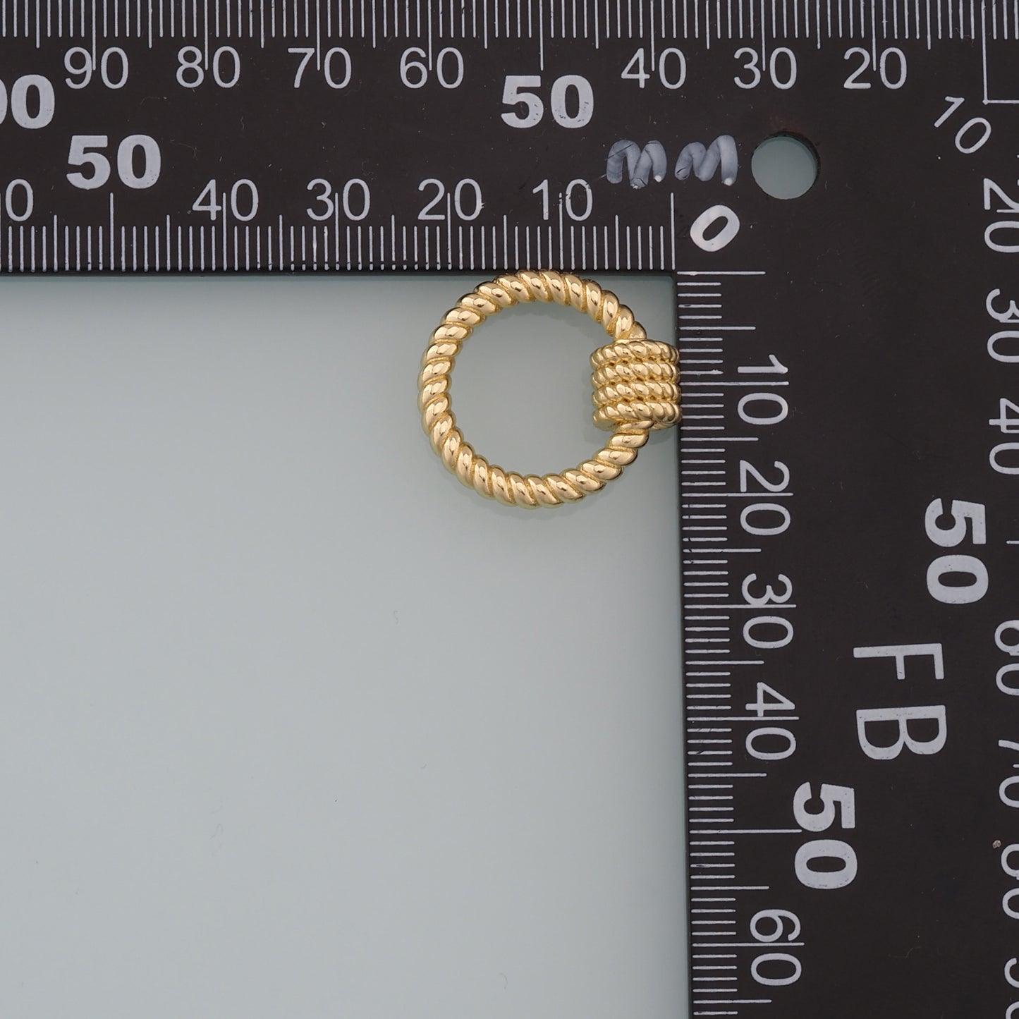 18K Gold Filled Round Carabiner Clasp,Buckle Clasp,Carabiner Screw Clasp,Turnbuckle,for DIY Jewelry