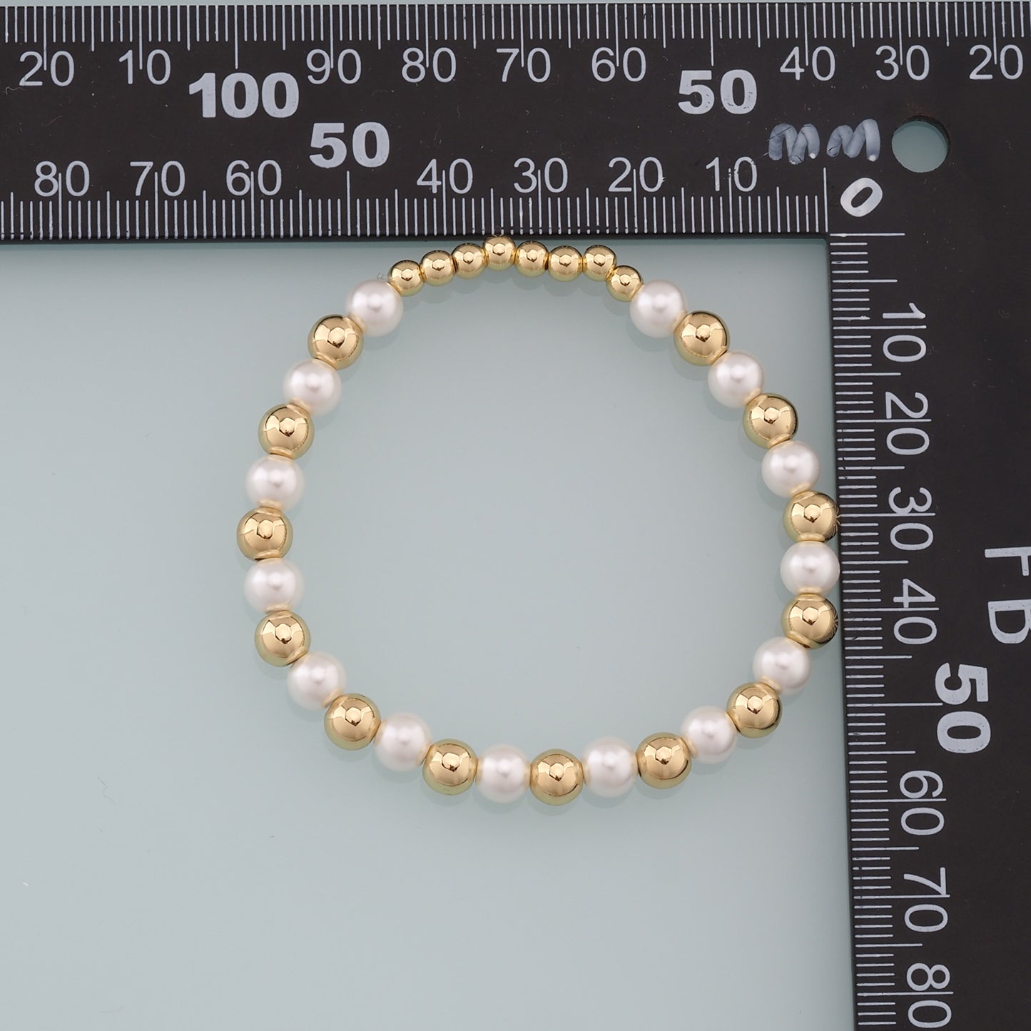 Gold Beaded Bracelet,18K Gold Filled Pearl Bracelet,Half-finished Adjustable Bracelet,Semi Finished Bracelets,Bracelets for Jewelry Making