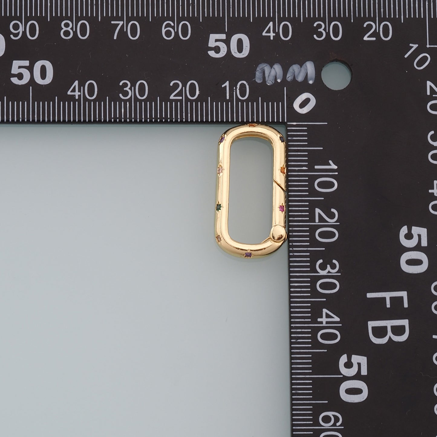 18K Gold Filled Oval Carabiner Clasp,Buckle Clasp,Carabiner Screw Clasp,Turnbuckle,for DIY Jewelry