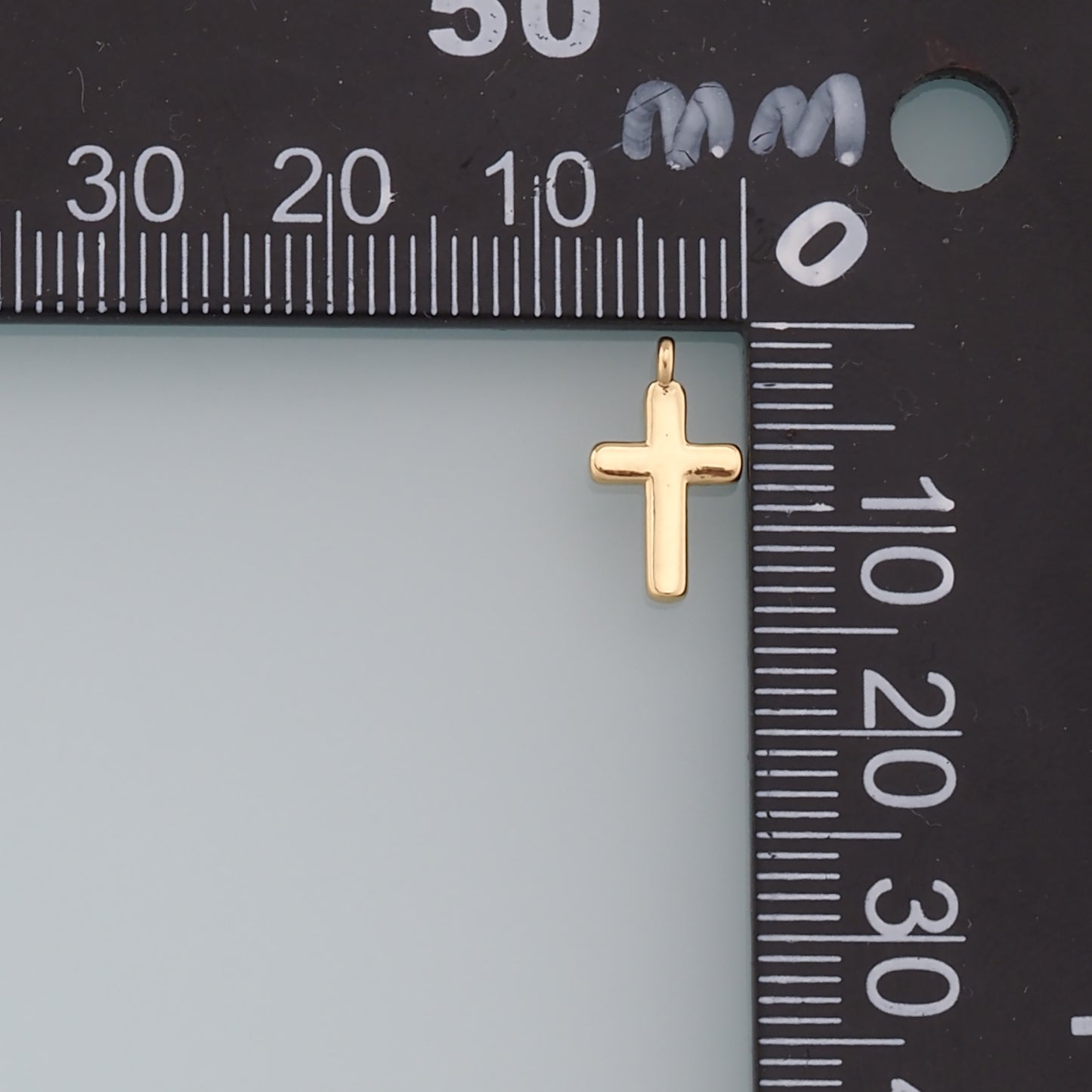 Gold mini Cross Charms,18K Gold Filled Cross Pendant,Religion Charm Bracelet Necklace for DIY Jewelry Making Supply
