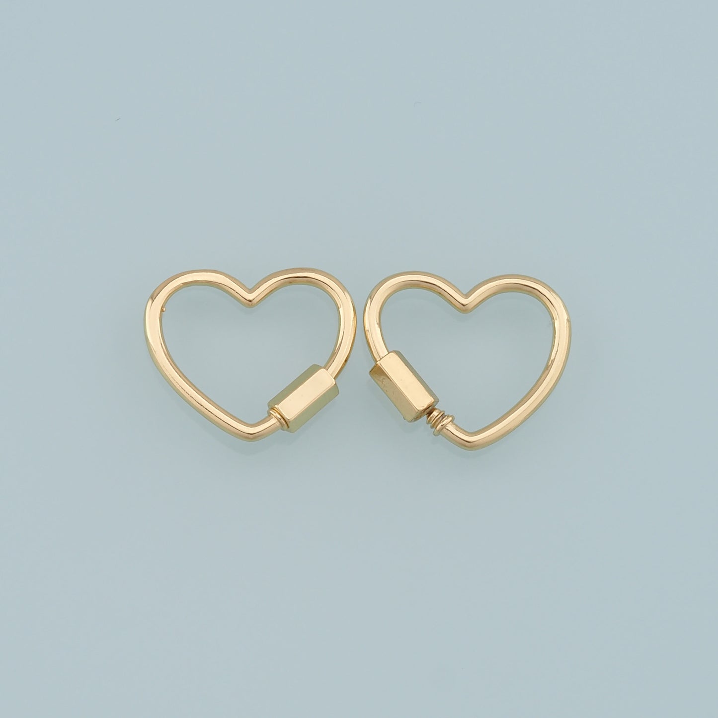 18K Gold Filled Heart Carabiner Clasp,Buckle Clasp,Carabiner Screw Clasp,Turnbuckle,for DIY Jewelry
