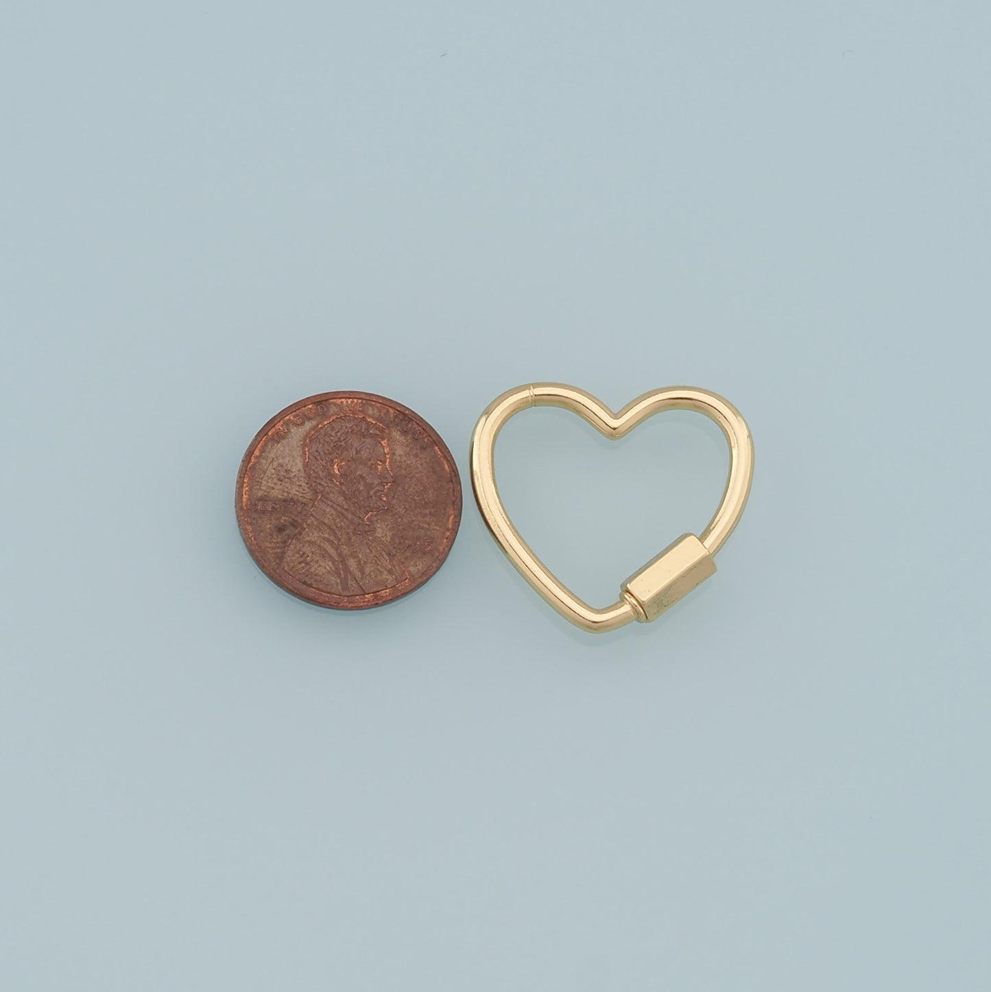 18K Gold Filled Heart Carabiner Clasp,Buckle Clasp,Carabiner Screw Clasp,Turnbuckle,for DIY Jewelry