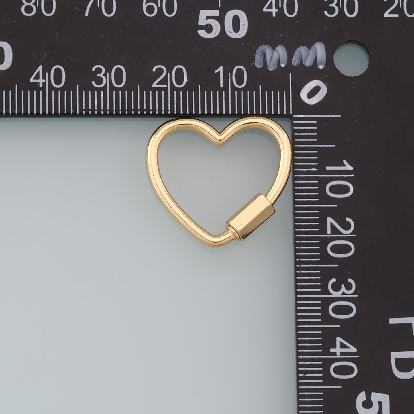 18K Gold Filled Heart Carabiner Clasp,Buckle Clasp,Carabiner Screw Clasp,Turnbuckle,for DIY Jewelry