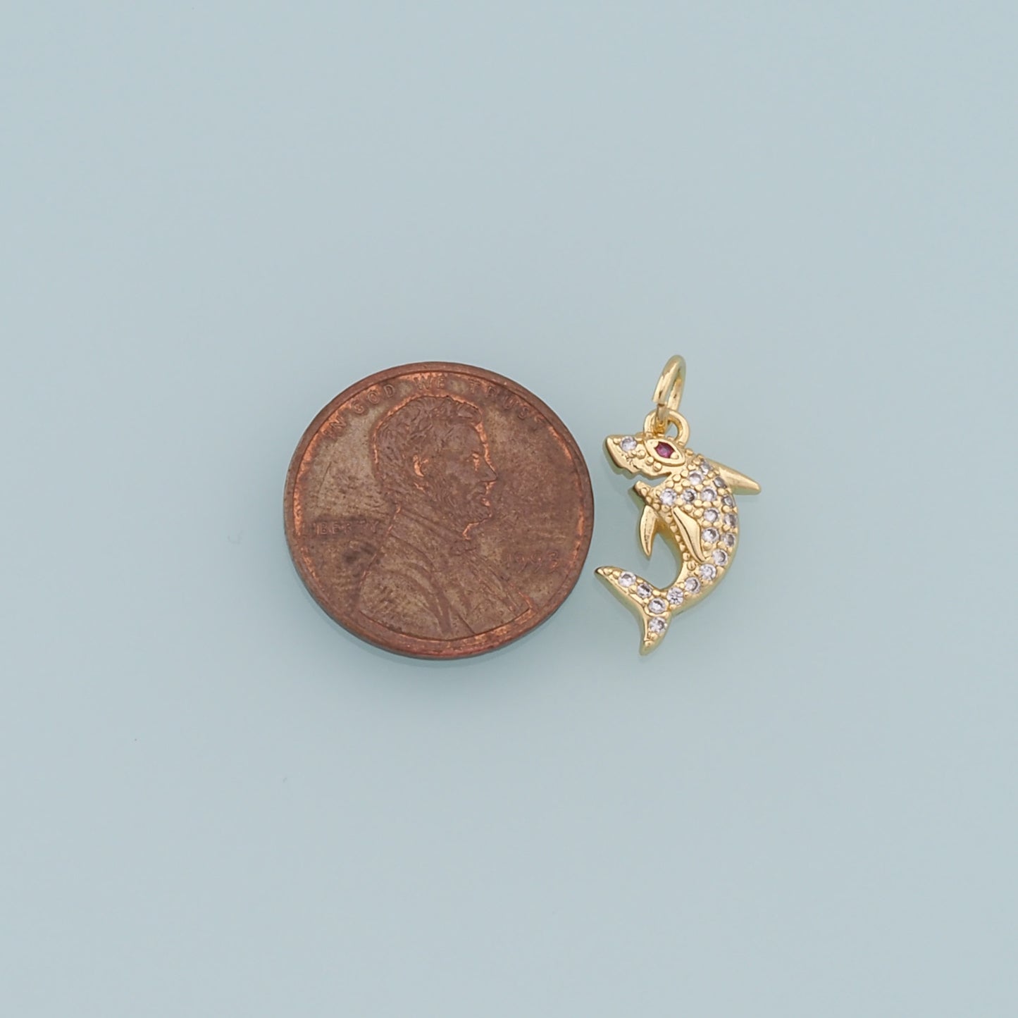 Gold shark Charms,18K Gold Filled shark Pendant,Silver shark Charm Bracelet Necklace for DIY Jewelry Making Supply