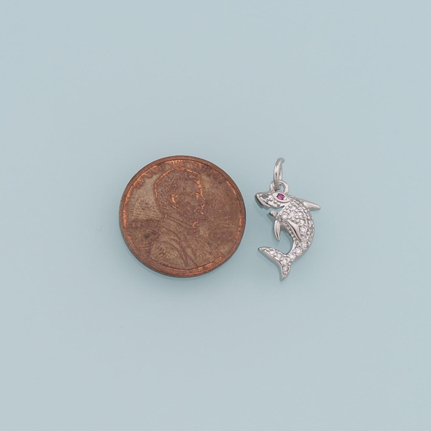 Gold shark Charms,18K Gold Filled shark Pendant,Silver shark Charm Bracelet Necklace for DIY Jewelry Making Supply
