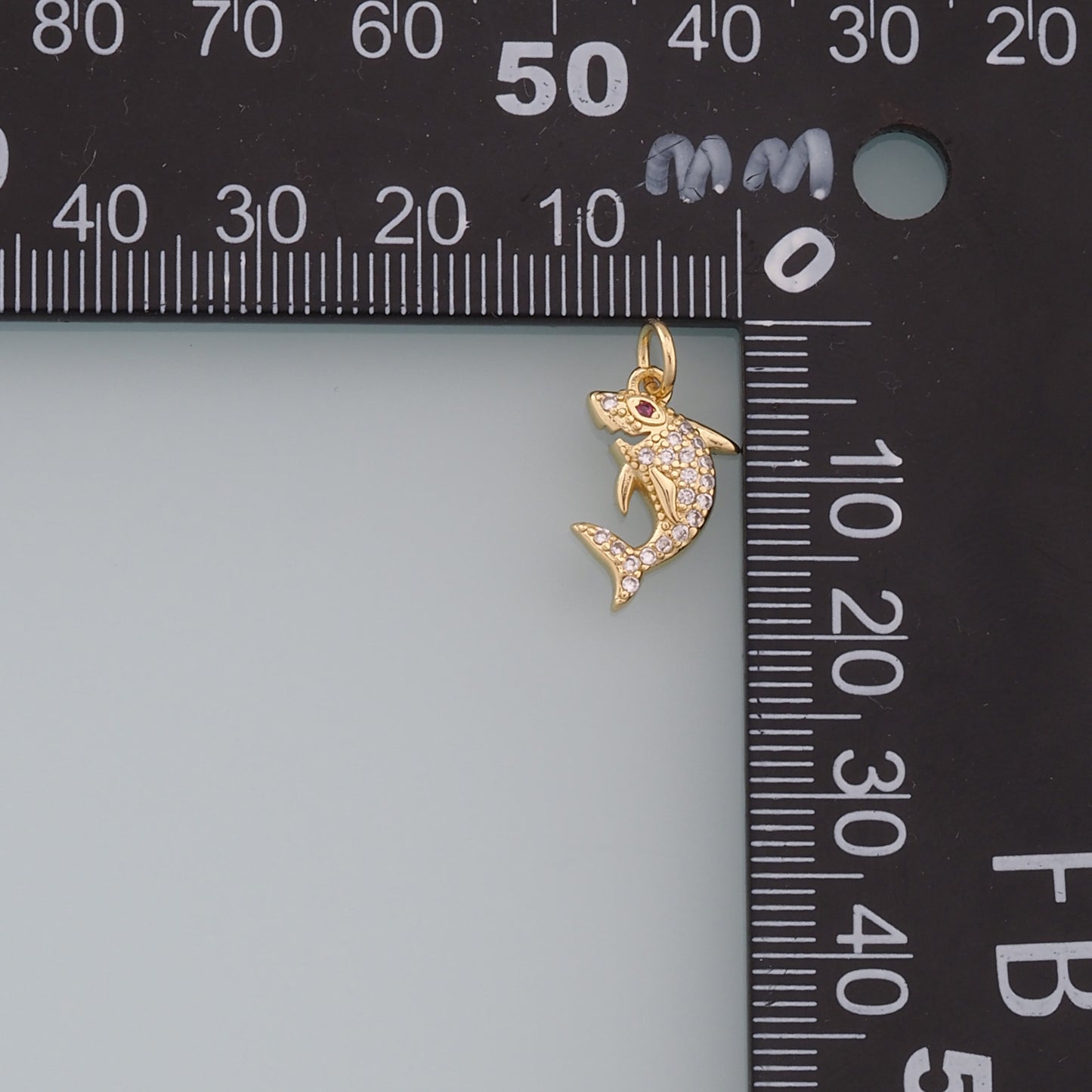 Gold shark Charms,18K Gold Filled shark Pendant,Silver shark Charm Bracelet Necklace for DIY Jewelry Making Supply