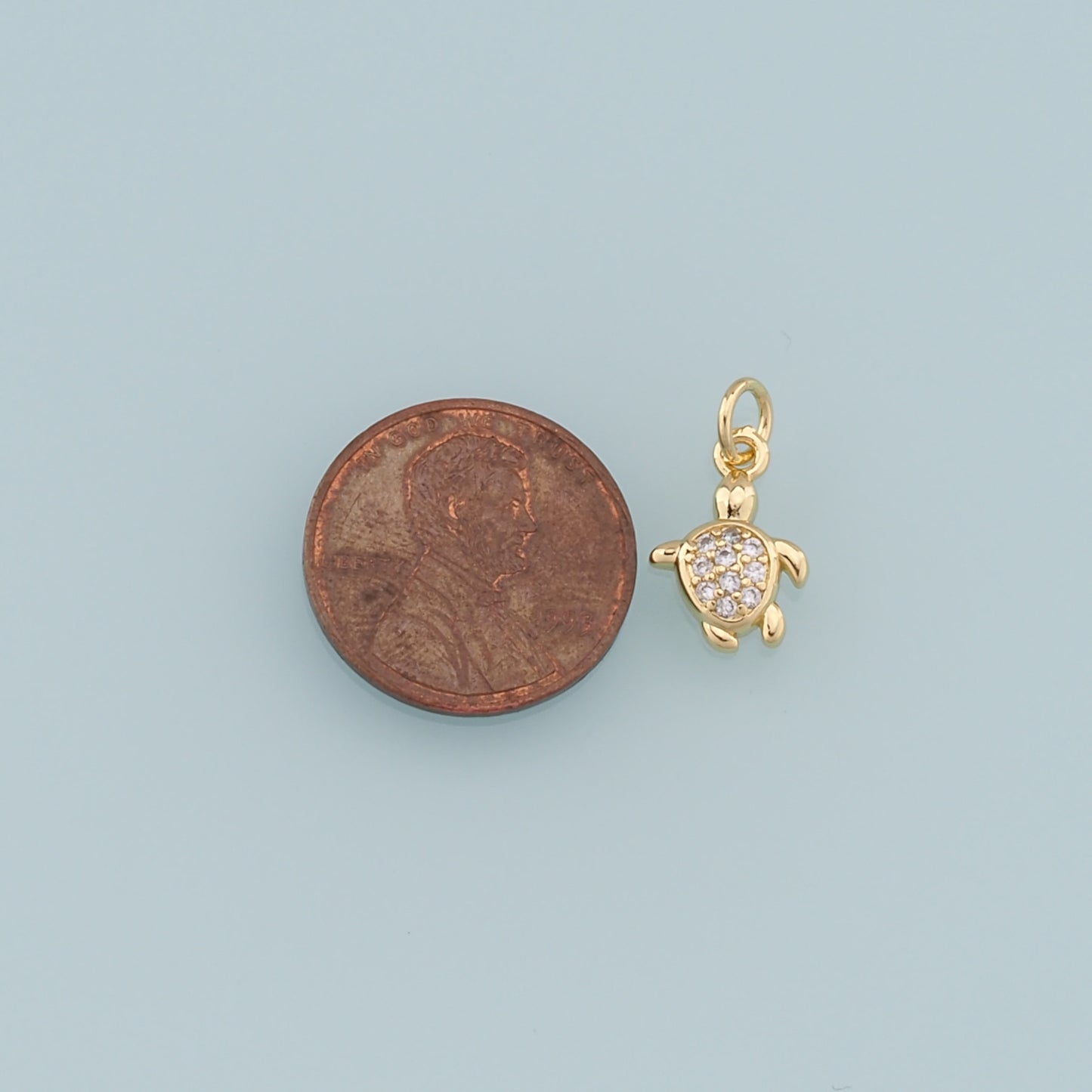 Gold Turtle Charms,18K Gold Filled Turtle Pendant,Turtle Charm Bracelet Necklace for DIY Jewelry Making Supply