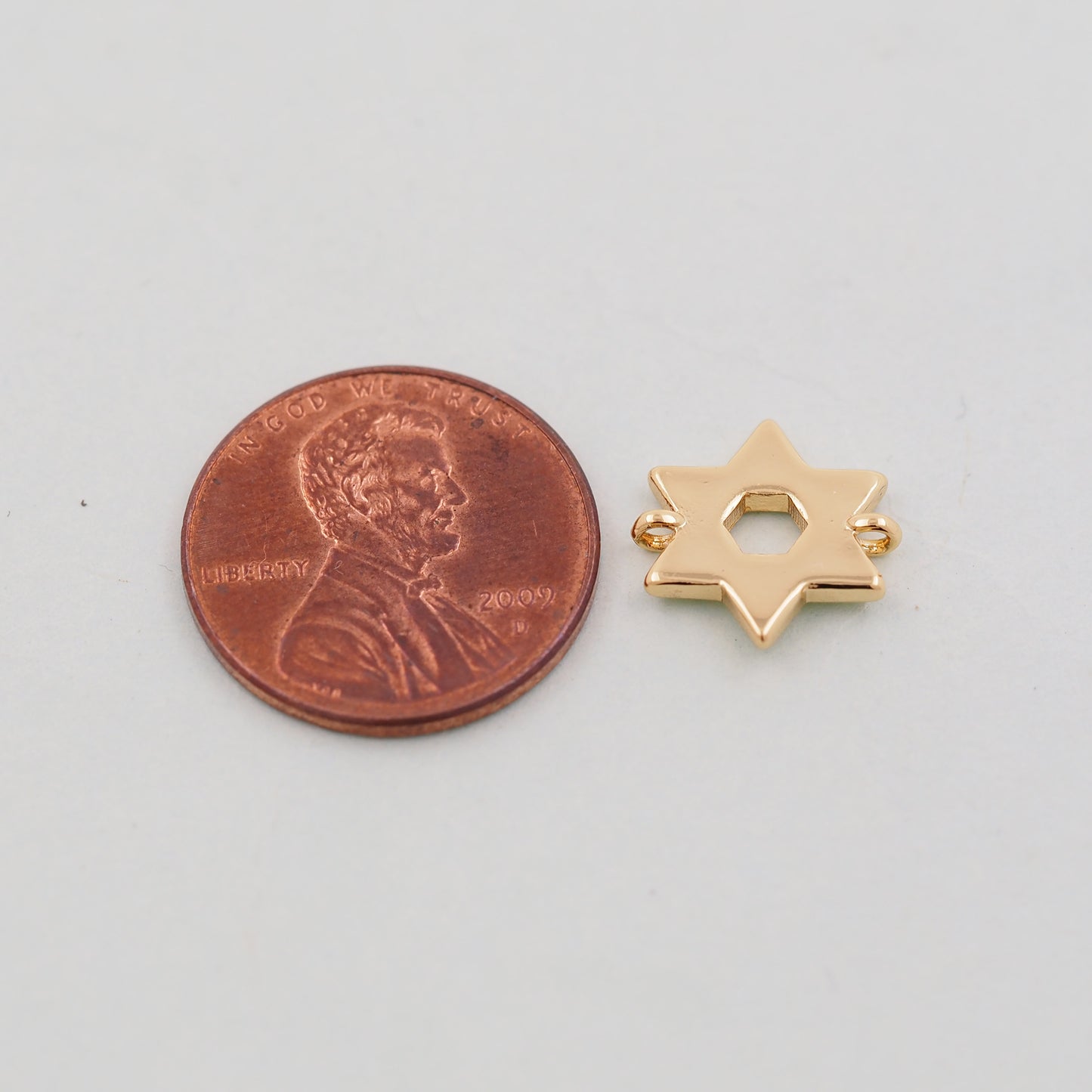 Gold Star of David Pendant,18K Gold Filled Star of David,Silver Star of David Bracelet Necklace for DIY Jewelry Making Supply