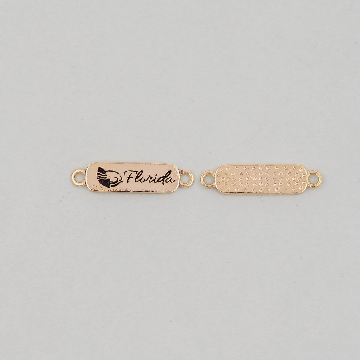 Gold Florida Connector Charms,18K Gold Filled Florida Pendant Bracelet Necklace for DIY Jewelry Making Supply