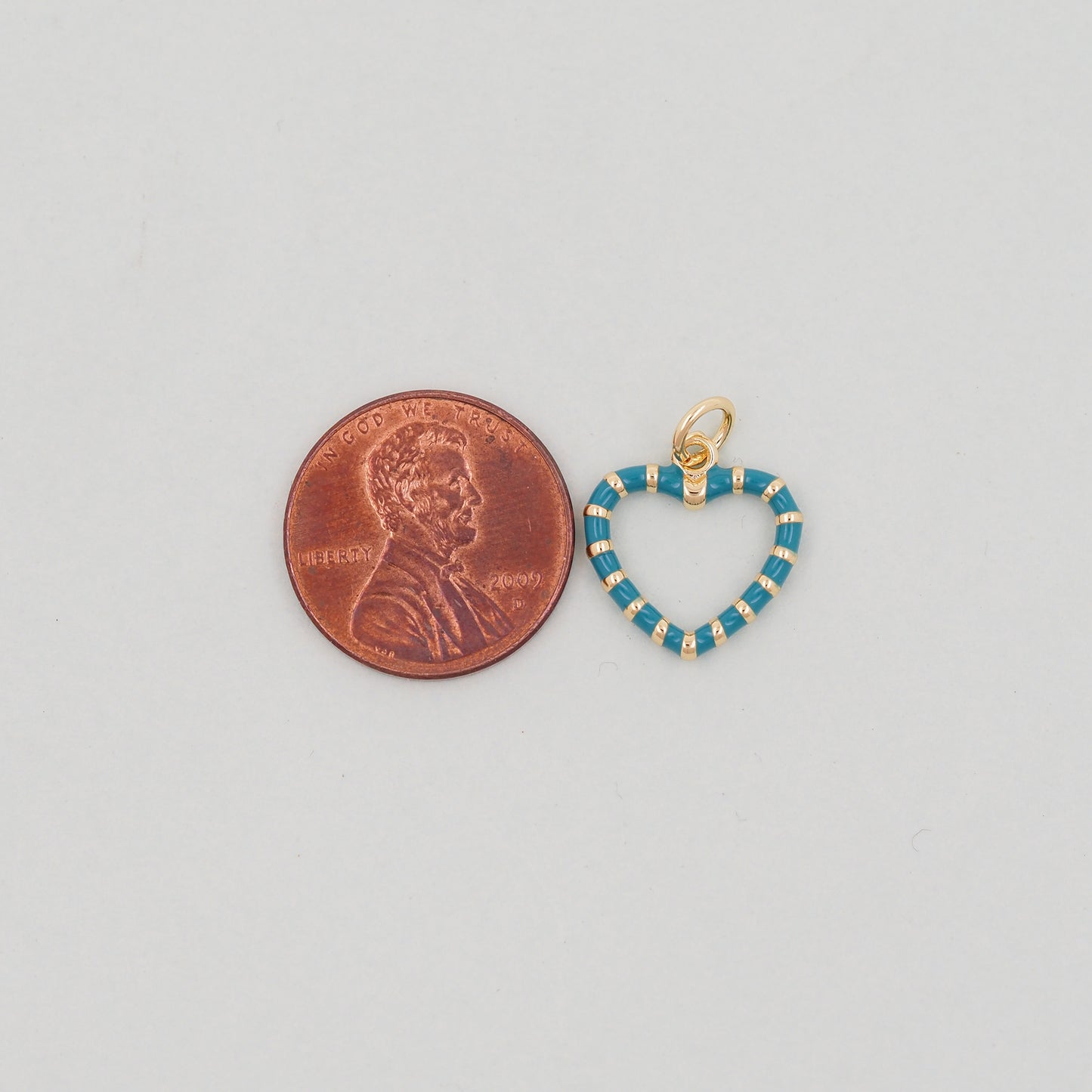 Gold Heart Charms,18K Gold Filled Heart Pendant,enamel Heart Charm Bracelet Necklace for DIY Jewelry Making Supply