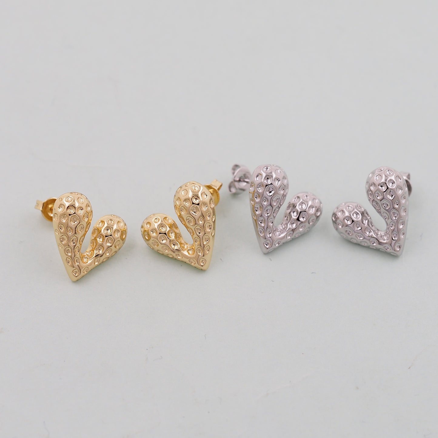 1pair 18K Gold Filled Heart Earrings,Gold Earrings,Dainty Earrings