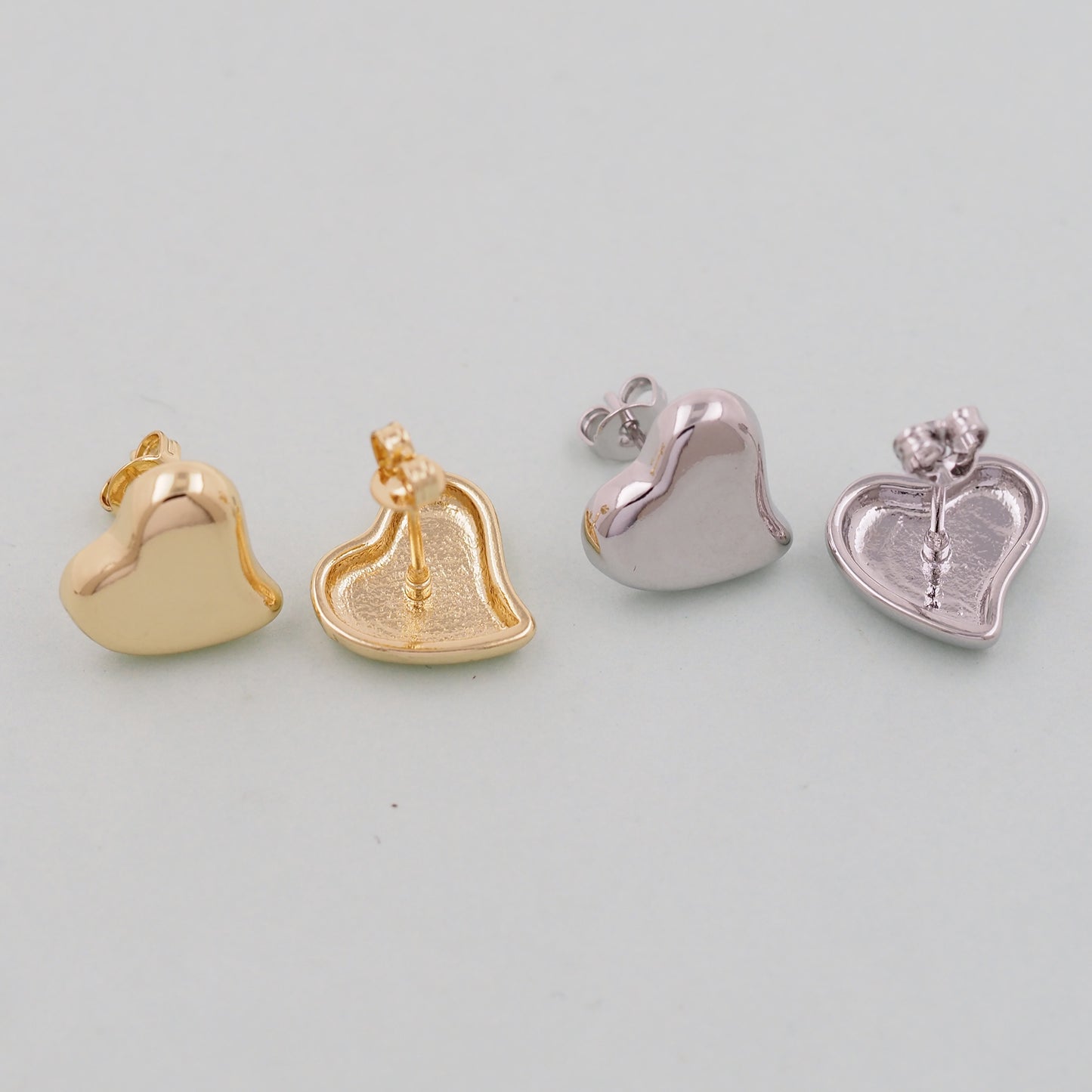 1pair 18K Gold Filled Heart Earrings,Gold Earrings,Dainty Earrings