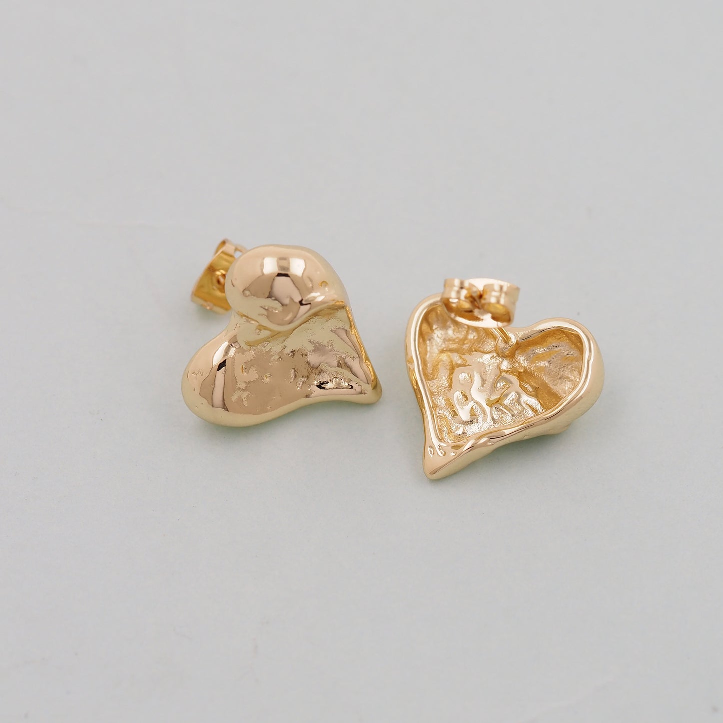 1pair 18K Gold Filled Heart Earrings,Gold Earrings,Dainty Earrings