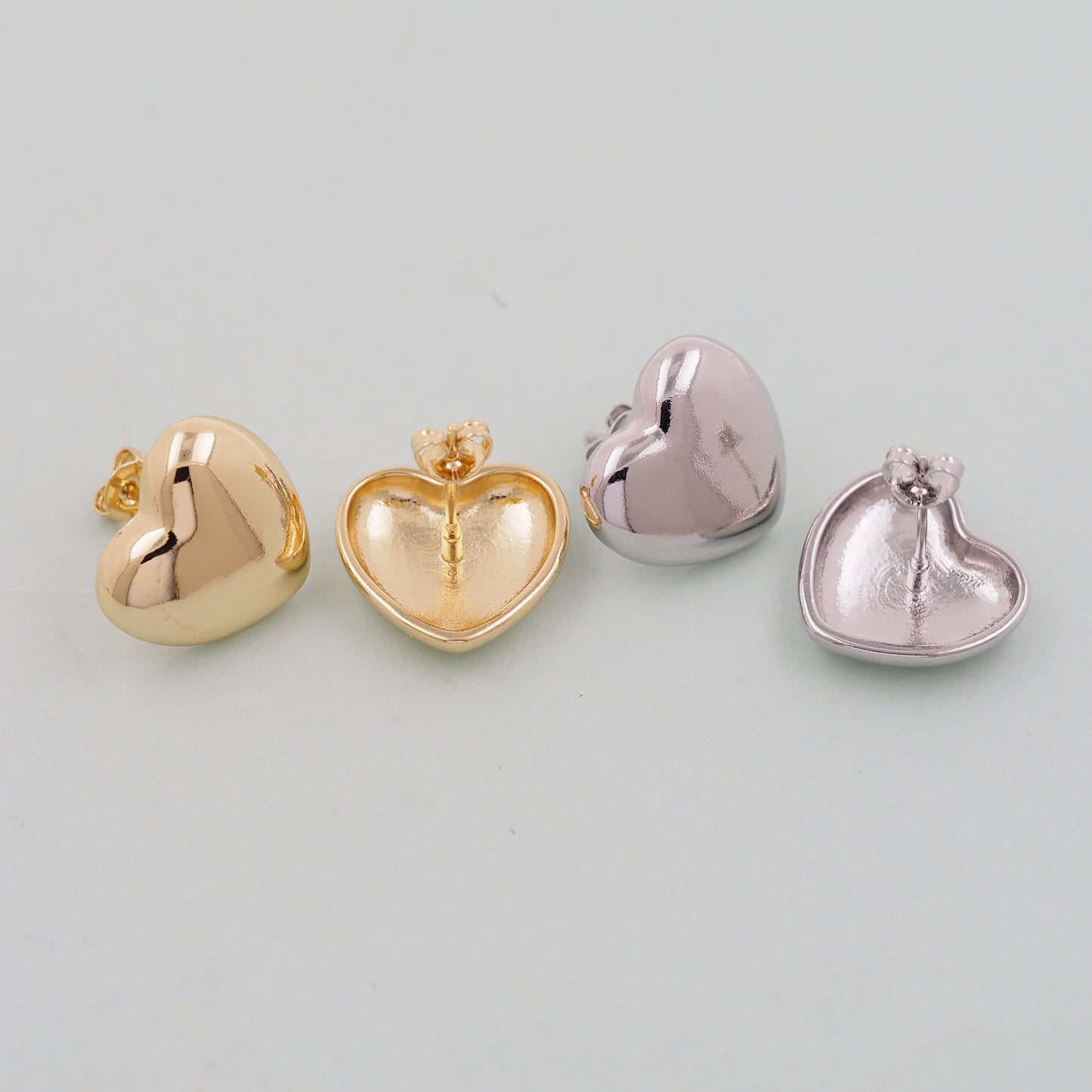 1pair 18K Gold Filled Heart Earrings,Gold Earrings,Dainty Earrings