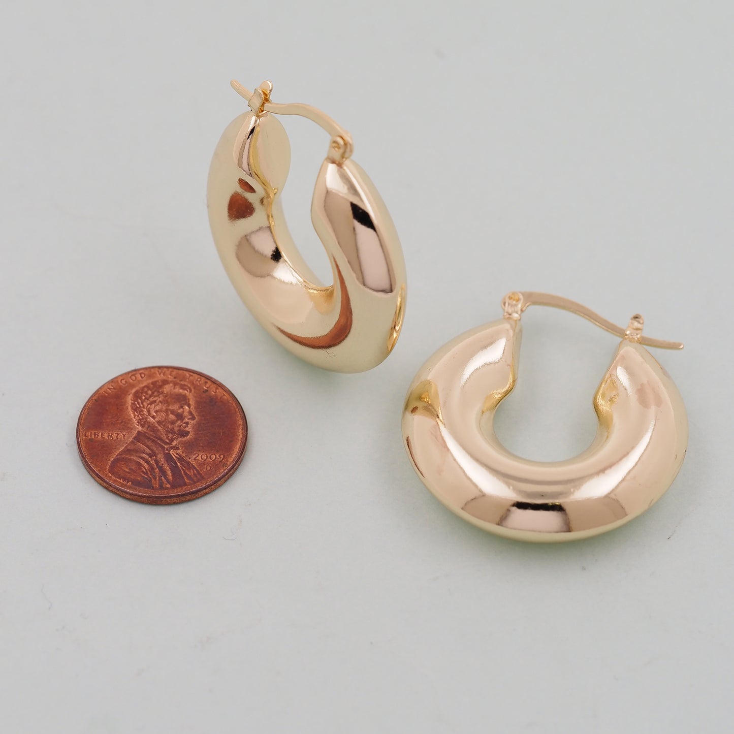 1pair 14K Gold Filled Thick Hoops Earrings,Gold Earrings,Dainty Hoops Huggie,Gold Huggies Hoop Earrings
