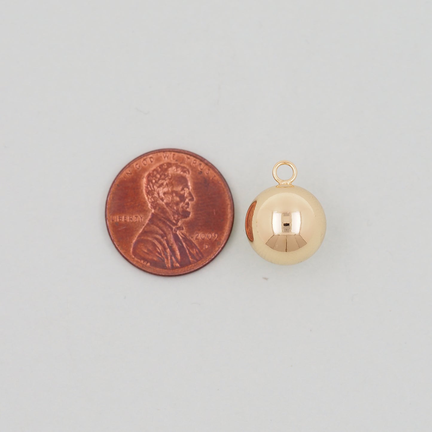 Gold Ball Charms,18K Gold Filled ball Pendant,Tiny Round Ball Charm Bracelet Necklace for DIY Jewelry Making Supply