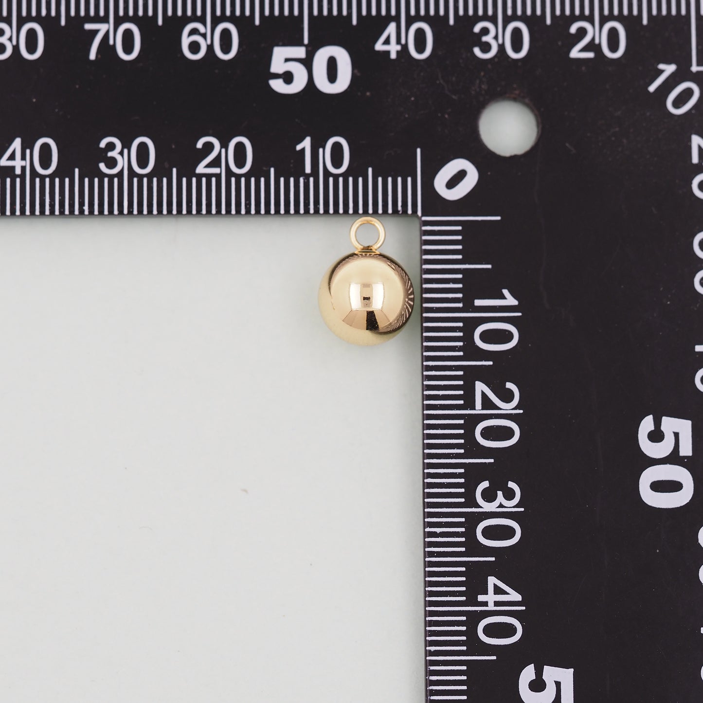 Gold Ball Charms,18K Gold Filled ball Pendant,Tiny Round Ball Charm Bracelet Necklace for DIY Jewelry Making Supply