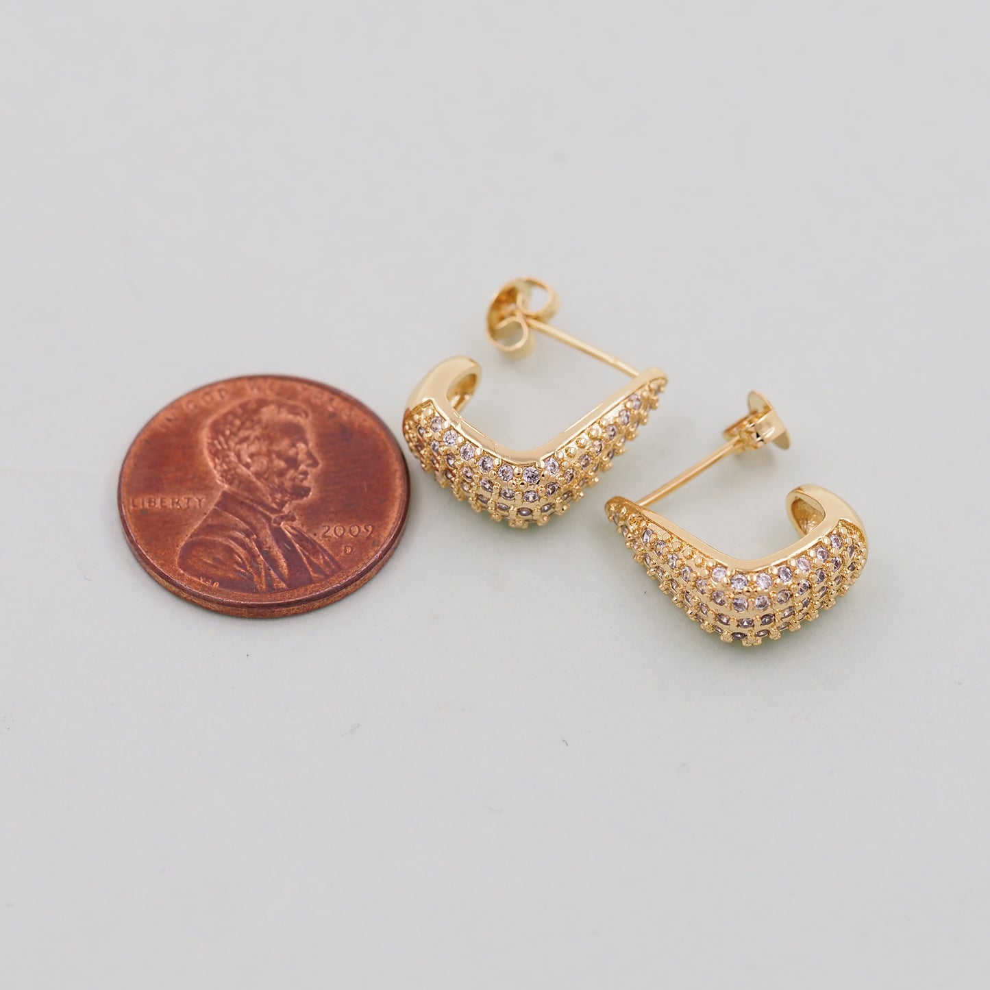 1pair 14K Gold Filled Thick Hoops Earrings,Gold Earrings,Dainty Hoops Huggie,Gold Huggies Hoop Earrings