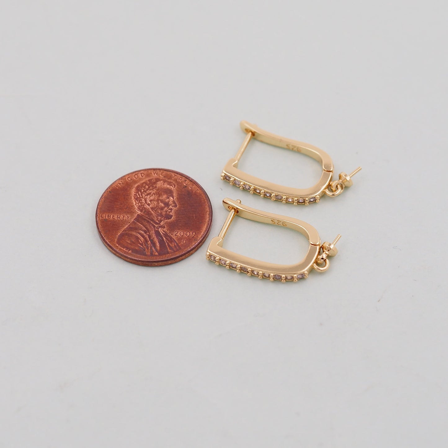 1pair 18K Gold Filled Hoops earring components,Gold Earrings,Dainty Hoops Huggie,Gold Huggies Hoop Earrings