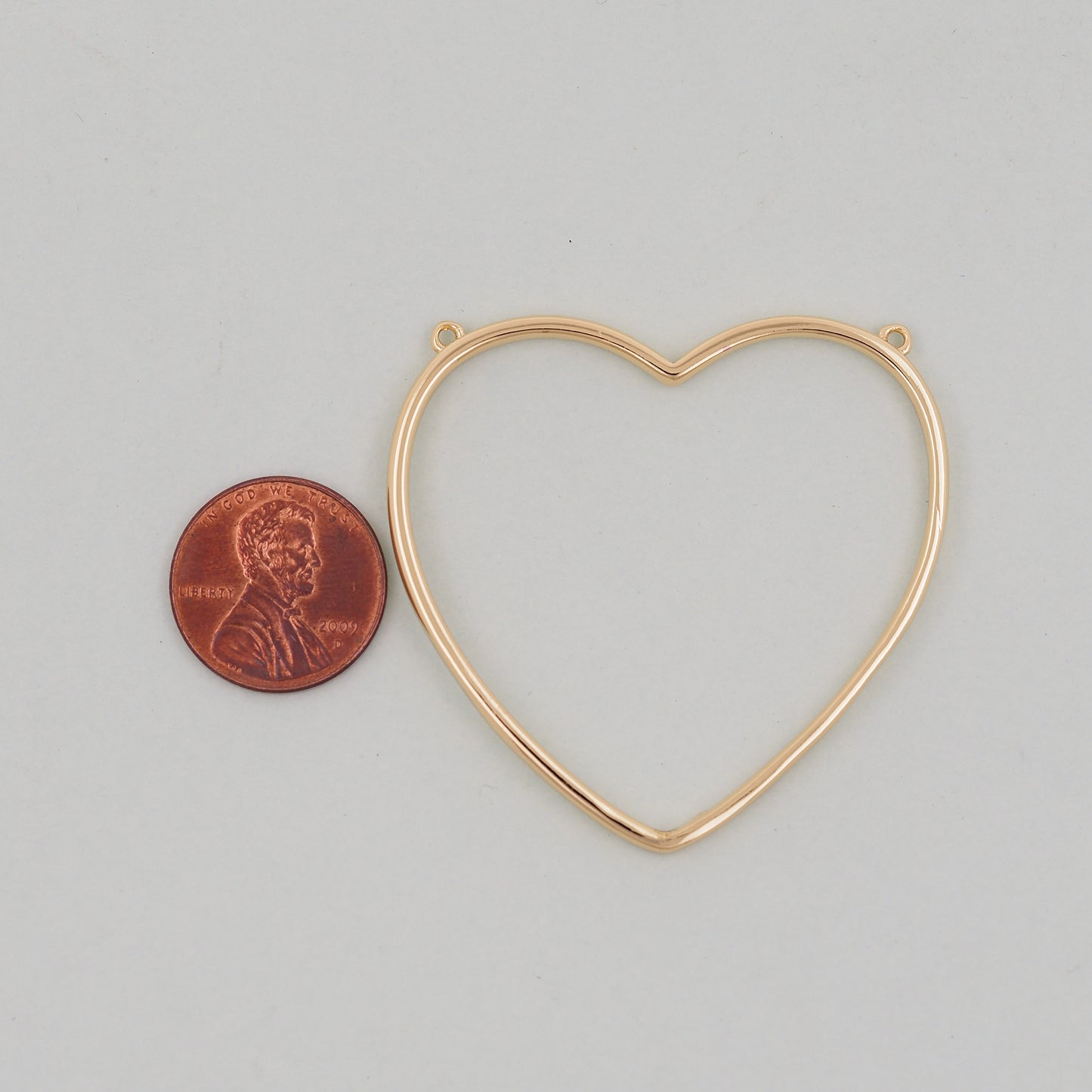 Gold Heart Charms,18K Gold Filled Heart Pendant,Heart Charm Bracelet Necklace for DIY Jewelry Making Supply