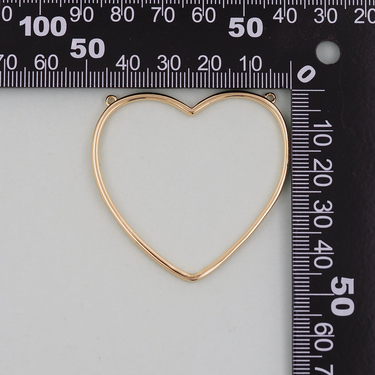 Gold Heart Charms,18K Gold Filled Heart Pendant,Heart Charm Bracelet Necklace for DIY Jewelry Making Supply