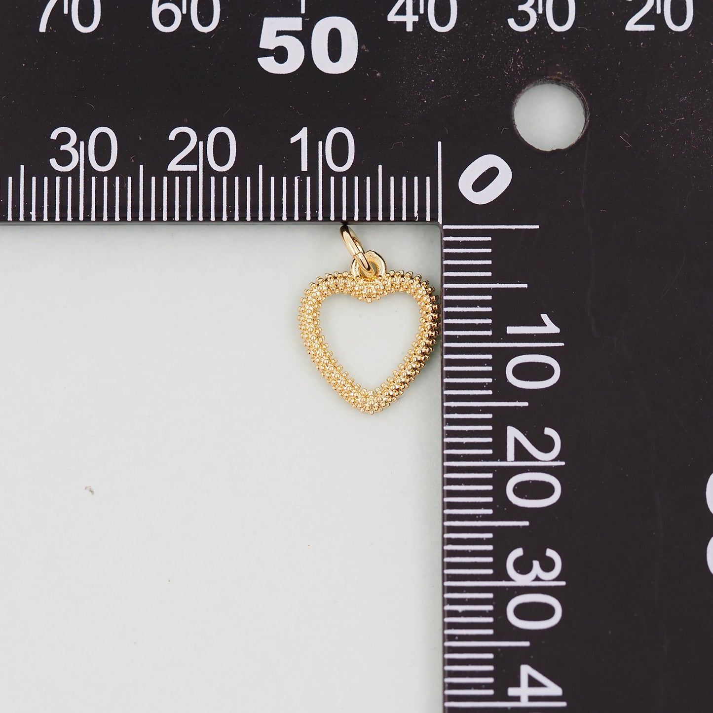 Gold Heart Charms,18K Gold Filled Heart Pendant,Heart Charm Bracelet Necklace for DIY Jewelry Making Supply