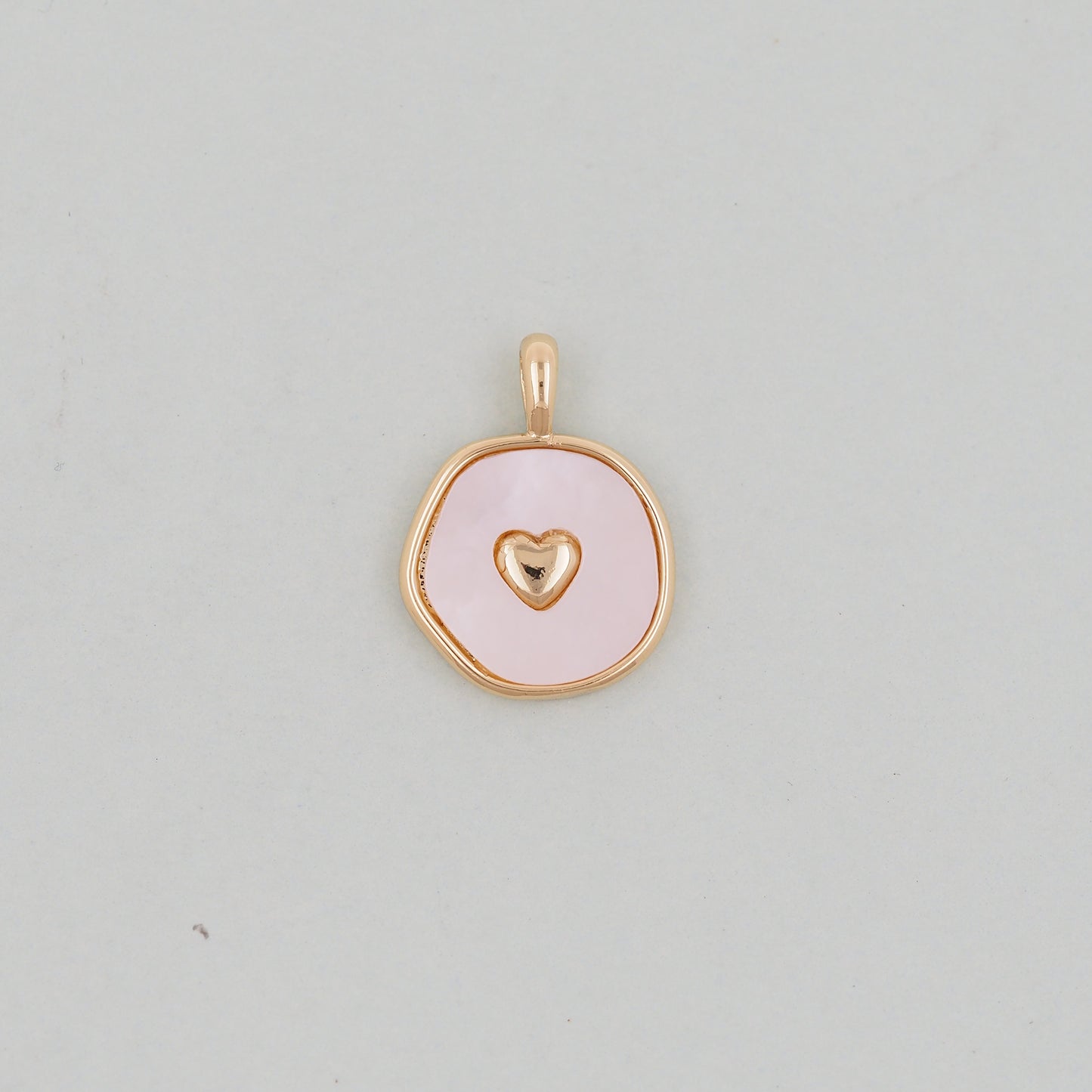 Gold Heart Charms,18K Gold Filled Heart Pendant,Heart Charm Bracelet Necklace for DIY Jewelry Making Supply