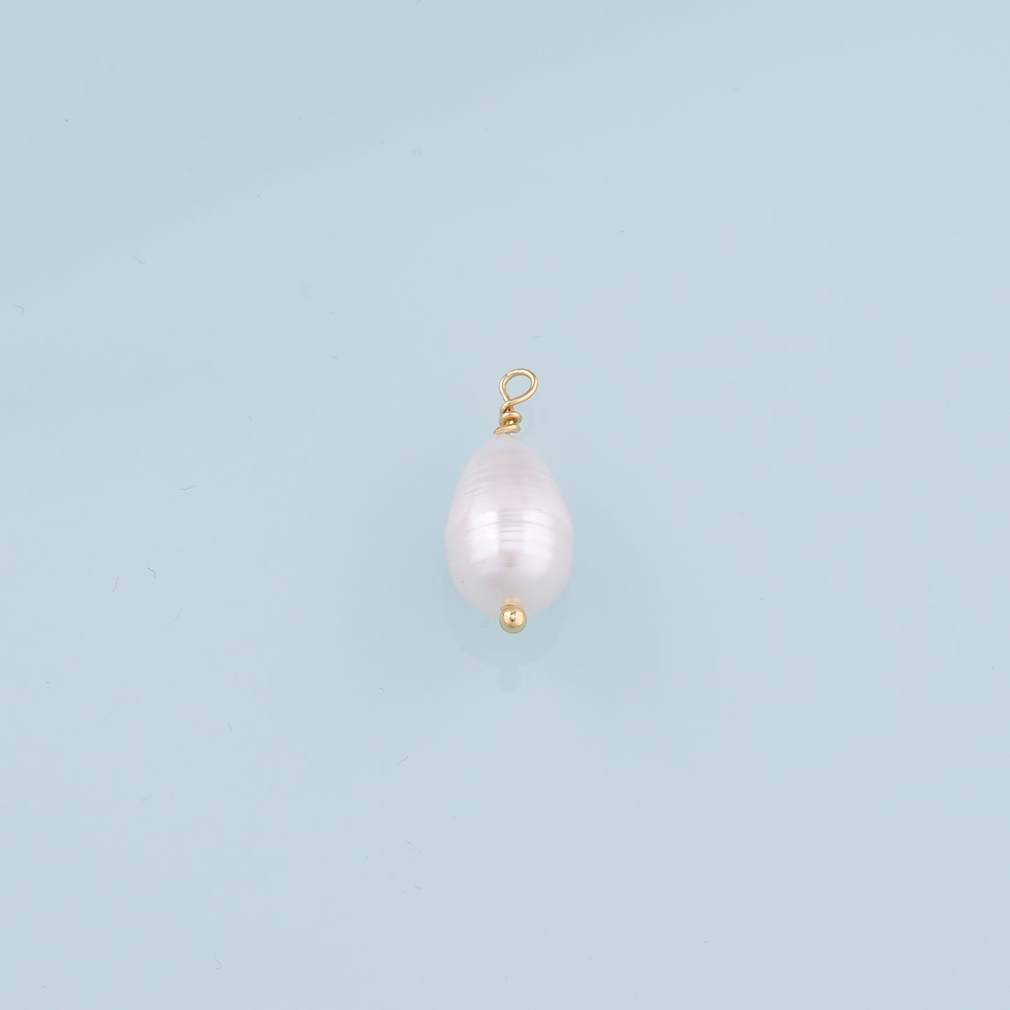 18K Gold Filled Pearl Pendant,Dainty Pearl Charm Bracelet Necklace for DIY Jewelry Making Supply