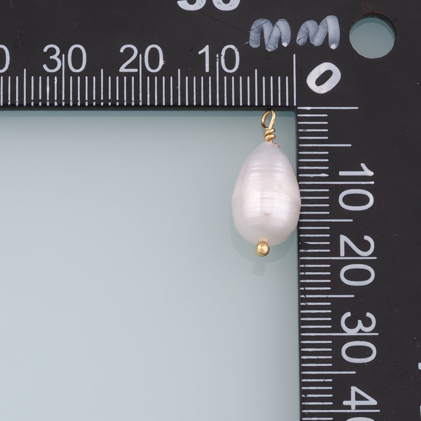18K Gold Filled Pearl Pendant,Dainty Pearl Charm Bracelet Necklace for DIY Jewelry Making Supply