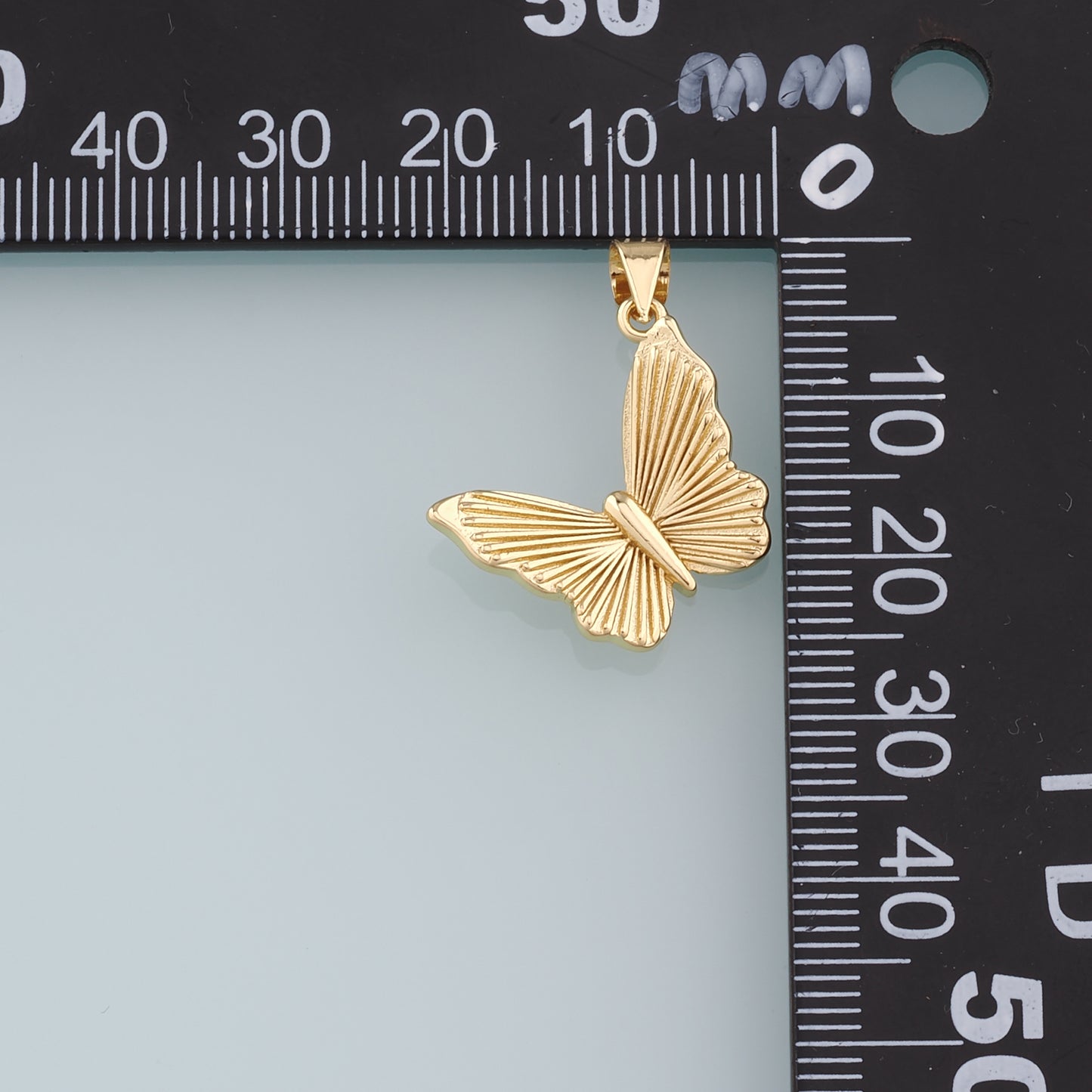 18K Gold Filled Butterfly Pendant,Dainty Butterfly Charm Bracelet Necklace for DIY Jewelry Making Supply