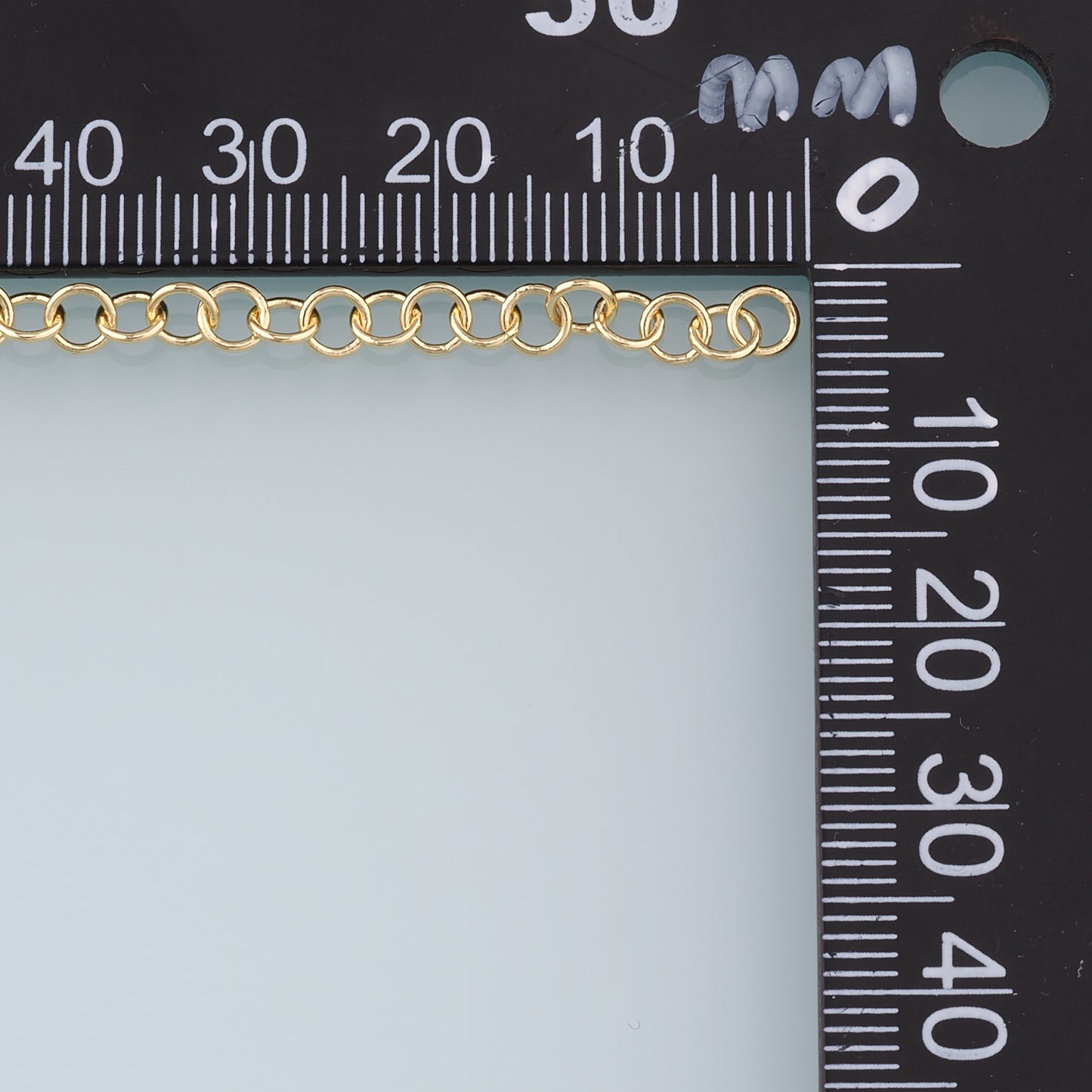 Gold Round Chain,18K Gold Filled Round paper clip Chain for Necklace Bracelet DIY Jewelry Making Supply