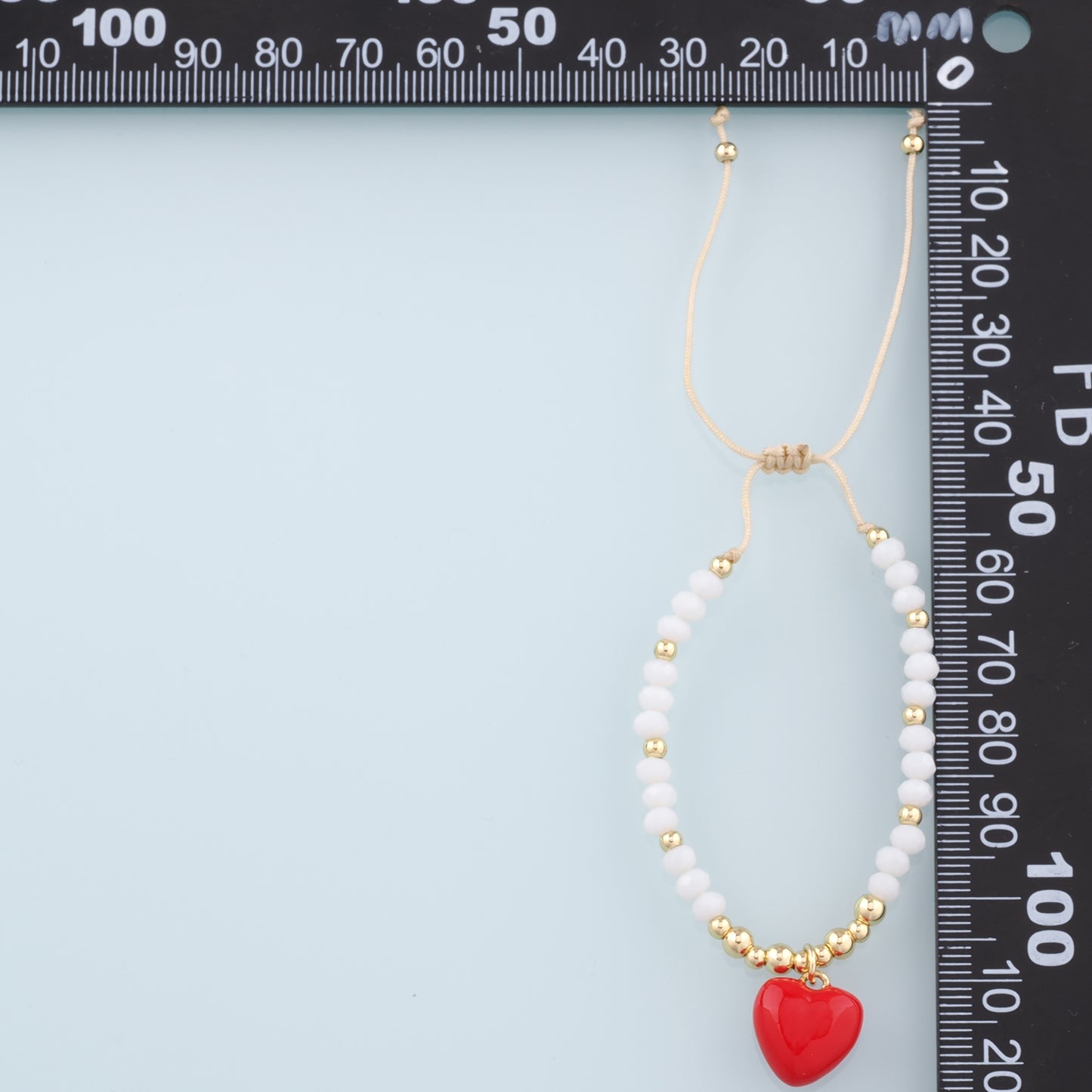 Gold Adjustable Braided Rope,18K Gold Filled Heart Bracelet,Beaded Bracelet,Finished Bracelets,Bracelets for Jewelry Making