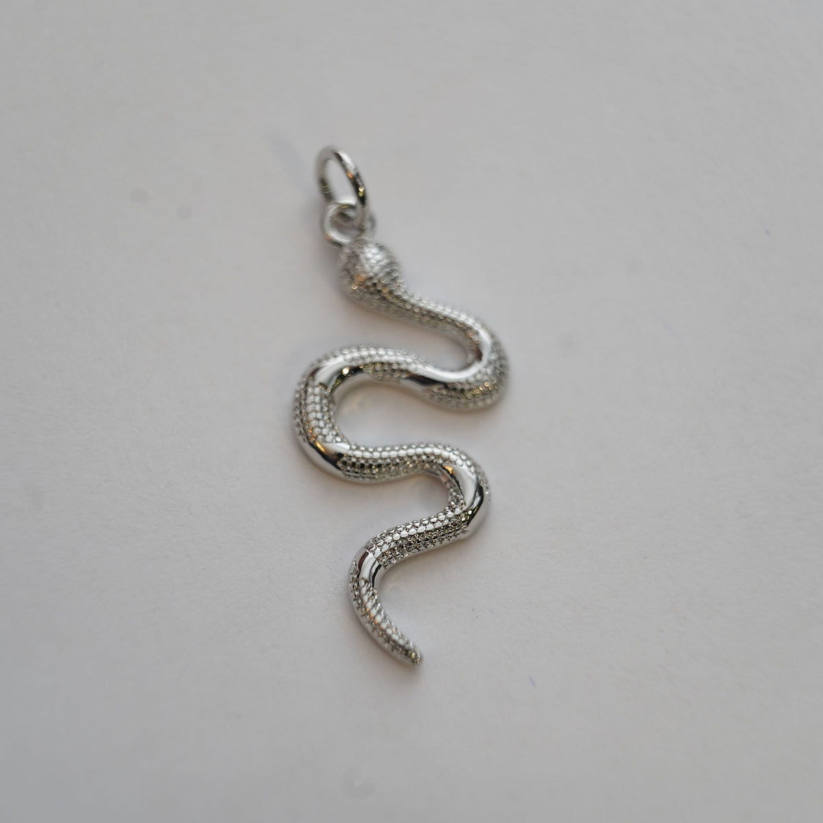 18K Gold Filled Snake Charm Pendant for Jewelry Making