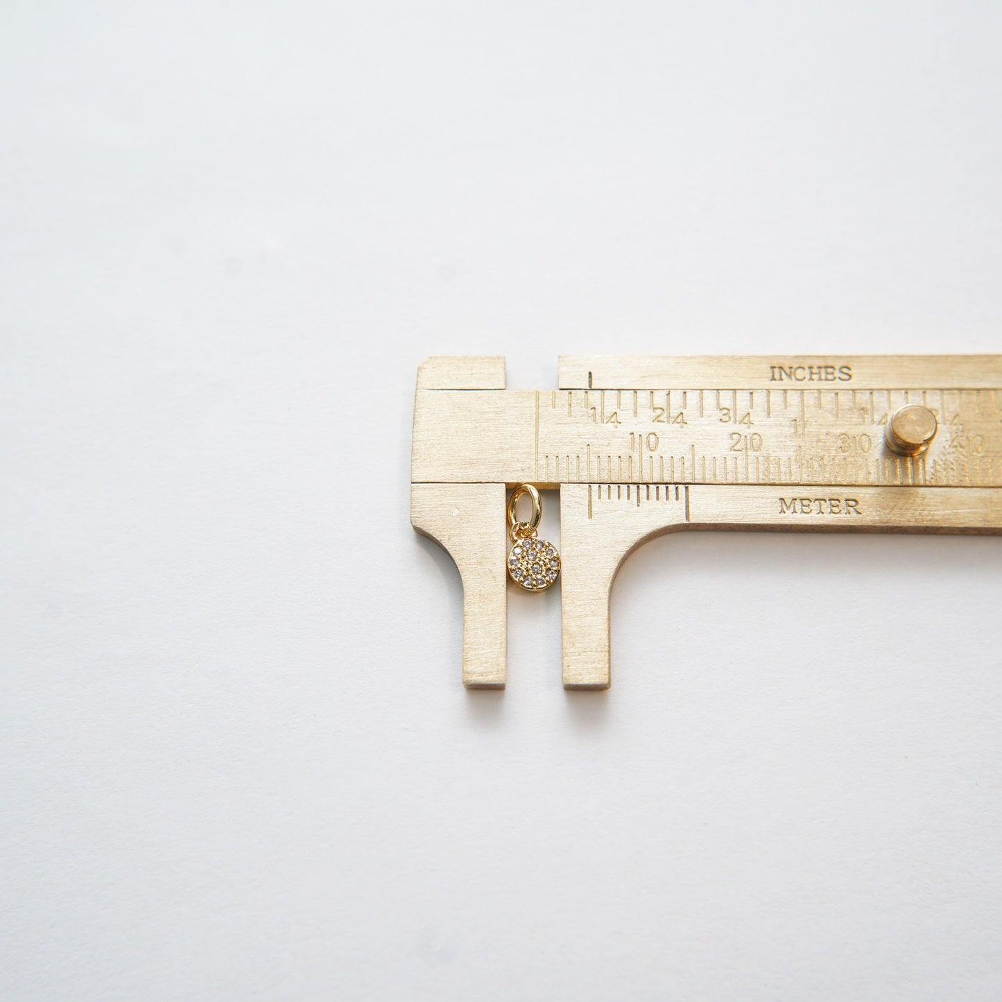 Gold tiny Round Charms,18K Gold Filled CZ Micro Pave Round Pendant,Silver Round Charm Bracelet Necklace for DIY Jewelry Making Supply