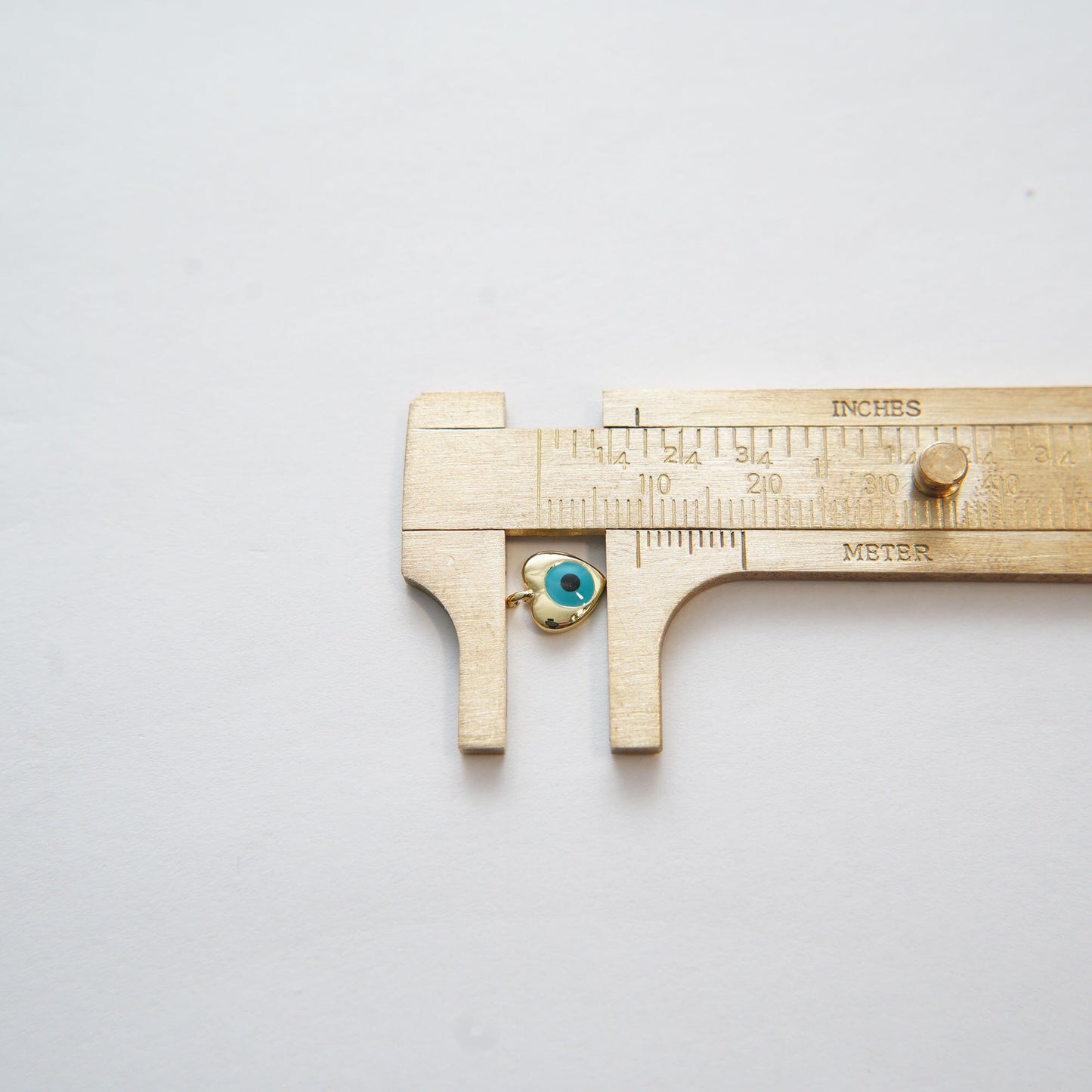 Gold Heart Charms,18K Gold Filled Evil Eye Pendant,Silver Evil eye Charm Bracelet Necklace for DIY Jewelry Making Supply