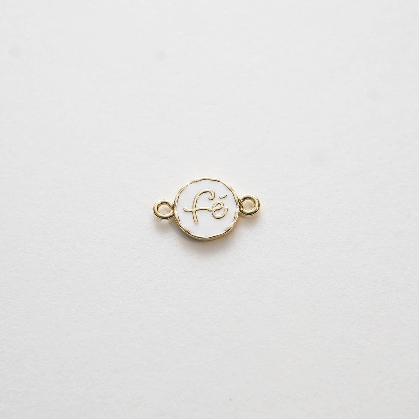 Gold Round Fe Connector Charms,18K Gold Filled Fe Pendant,Fe Charm Bracelet Necklace for DIY Jewelry Making Supply