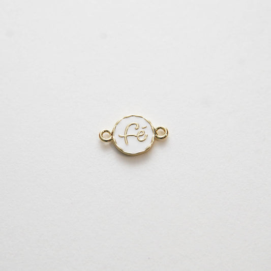 Gold Round Fe Connector Charms,18K Gold Filled Fe Pendant,Fe Charm Bracelet Necklace for DIY Jewelry Making Supply
