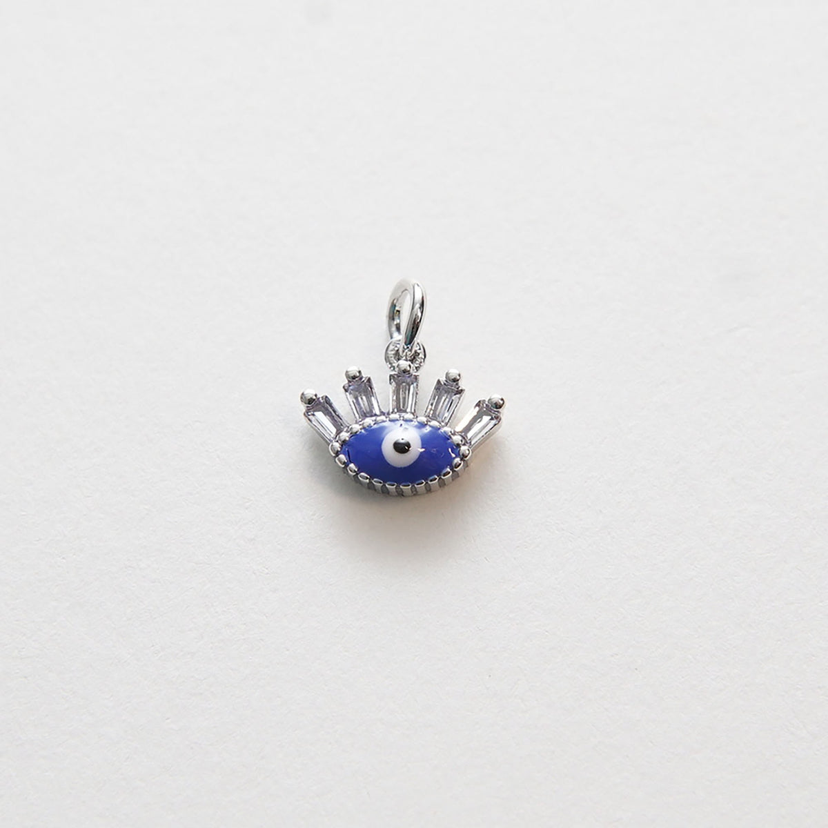 Gold Tiny Blue Evil Eye Charms,18K Gold Filled CZ Evil Eye Pendant,Evil eye Charm Bracelet Necklace for DIY Jewelry Making Su