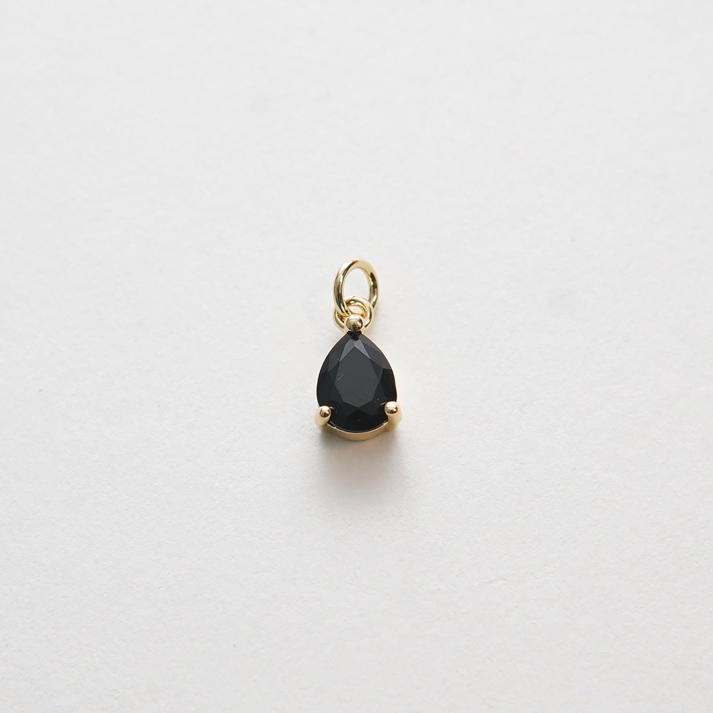 Gold Tiny Teardrop Charms,18K Gold Filled CZ Teardrop Crystal Pendant,Teardrop Charm Bracelet Necklace for DIY Jewelry Making Supply