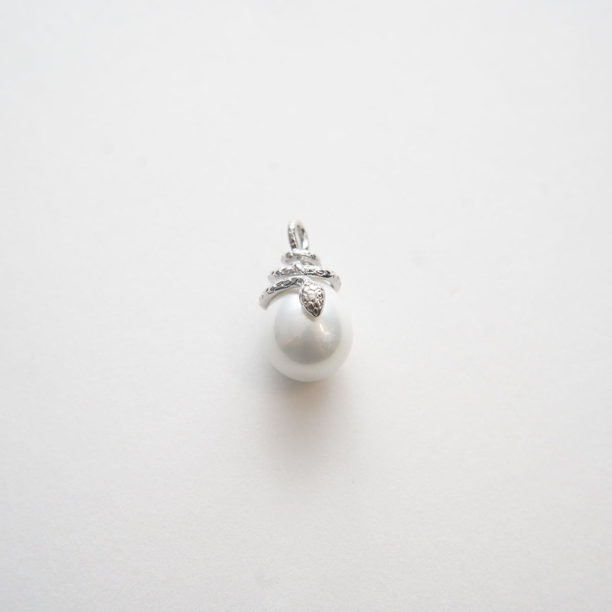 Gold Pearl Snake Charms,18K Gold Filled Snake Pearl Pendant,Silver Snake Charm Bracelet Necklace for DIY Jewelry Making Suppl