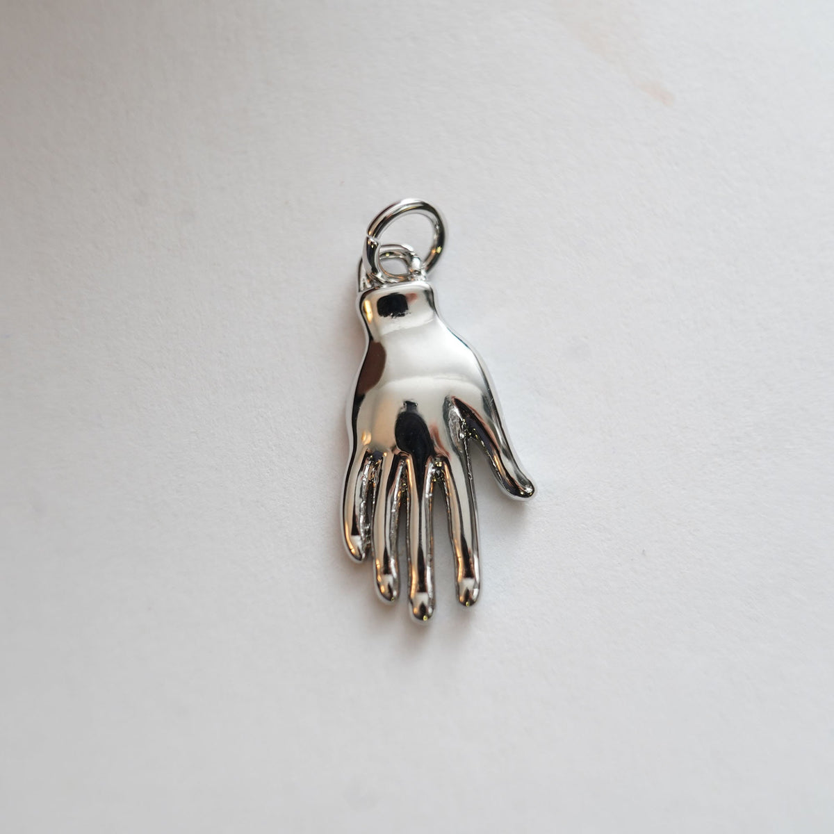 18K Gold Filled Hamsa Hand Pendant,Hand Charm Necklace for DIY Jewelry Making Supply