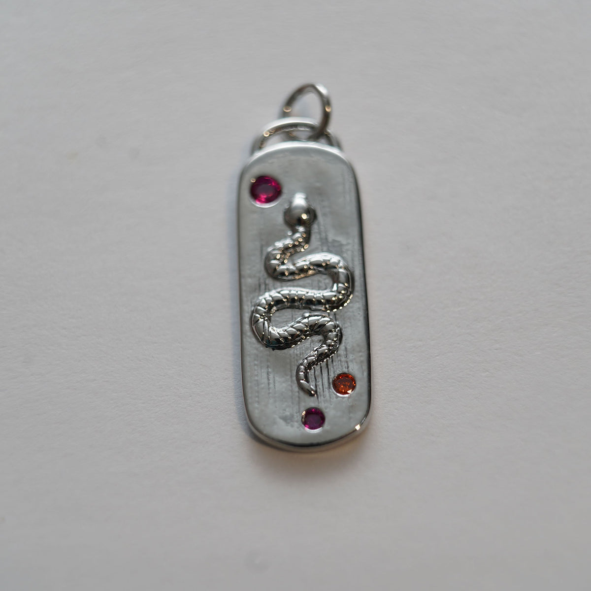 18K Gold Filled Cubic Zirconia Snake Charm Pendant for Jewelry Making