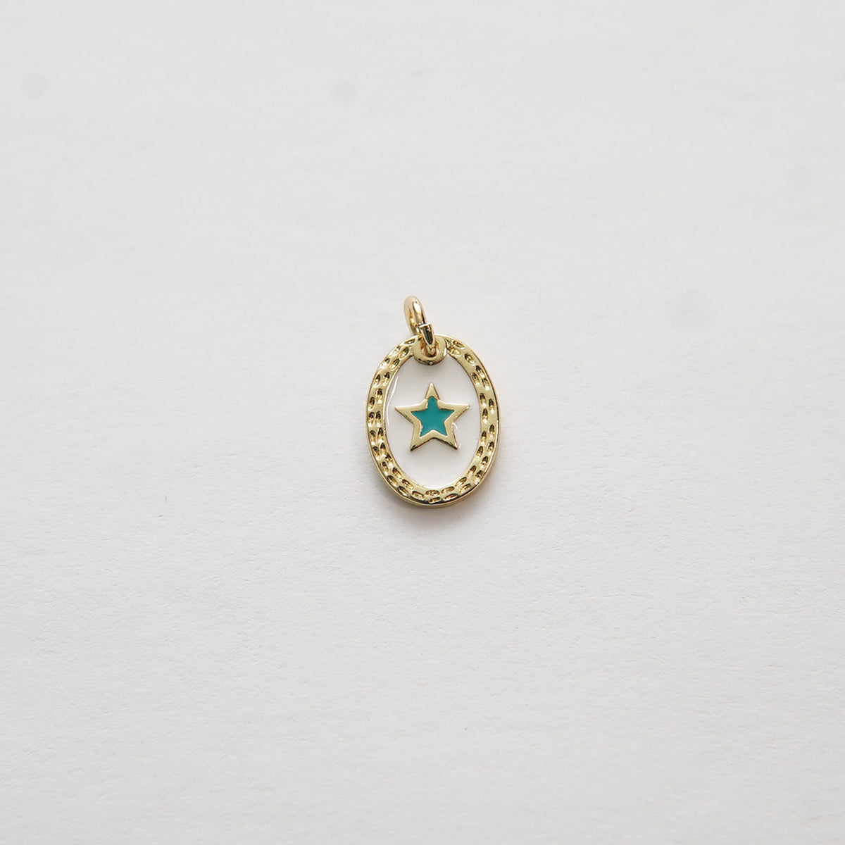 18K Gold Filled Enamel Star Charm Pendant for Jewelry Making