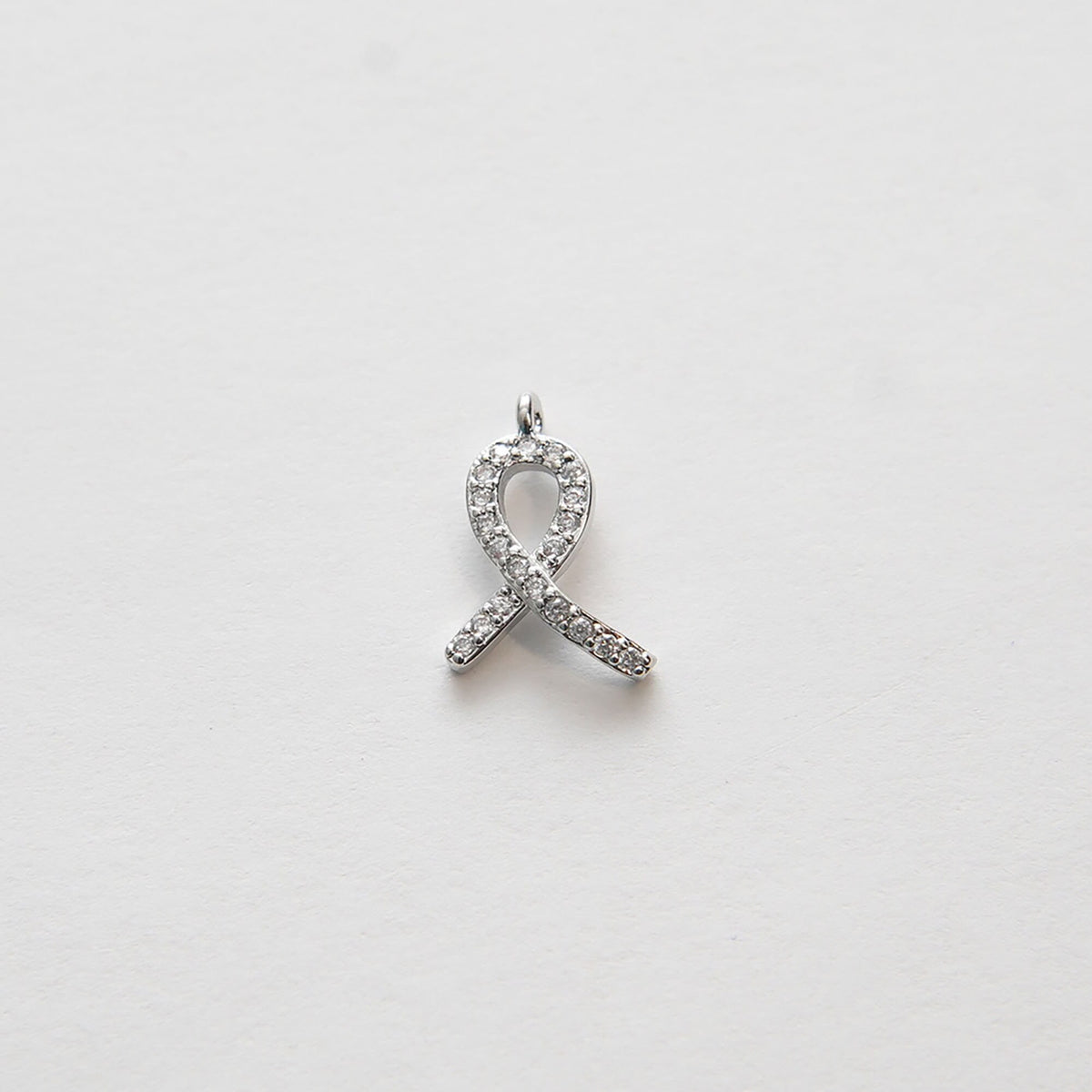 Gold AIDS Charms,18K Gold Filled AIDS Pendant,Silver Ribbon Cancer Awareness Charm Bracelet Necklace for DIY Jewelry Making S