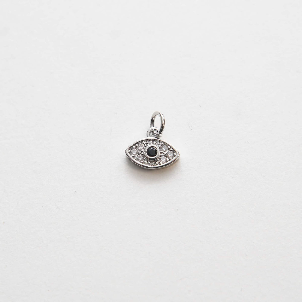 Gold Tiny amulet Evil Eye Charms,18K Gold Filled Evil Eye Pendant,CZ Evil Eye Protect Charm Bracelet Necklace for DIY Jewelr