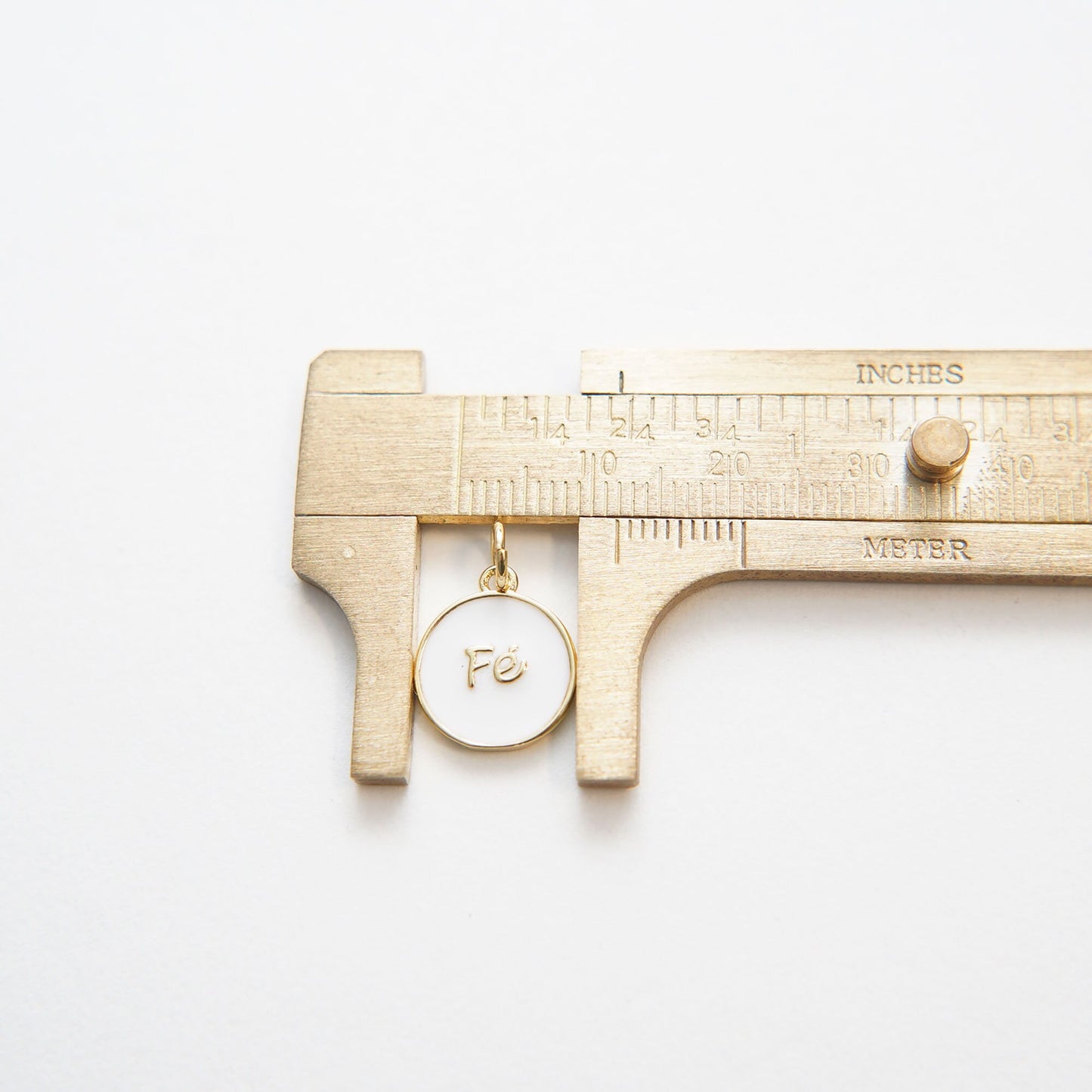 Gold Fe Charms,18K Gold Filled Round Pendant,Enamel Charm Bracelet Necklace for DIY Jewelry Making Supply