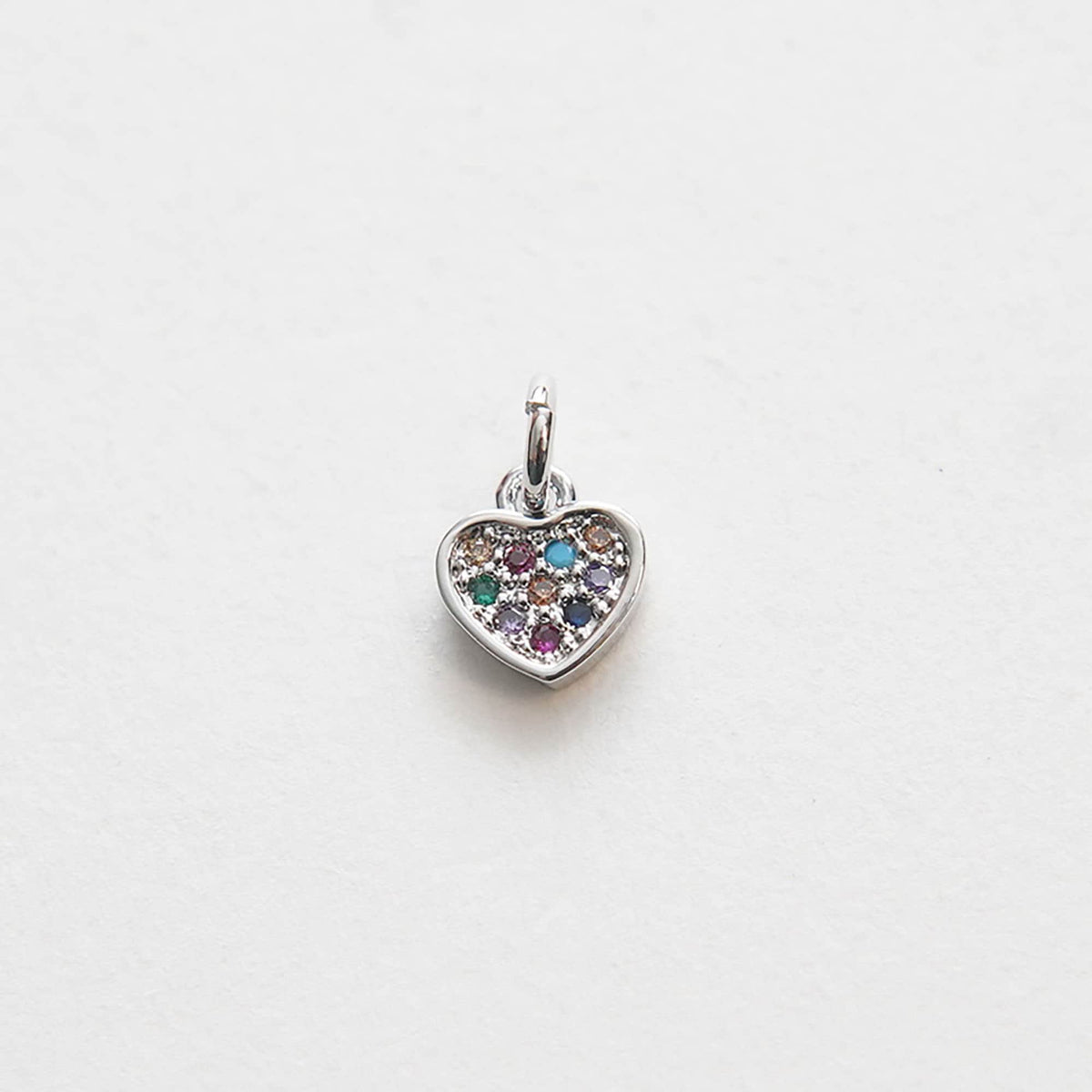 Gold Tiny Heart Charms,18K Gold Filled Heart Pendant,CZ Micro Pave Heart Charm Bracelet Necklace for DIY Jewelry Making Suppl