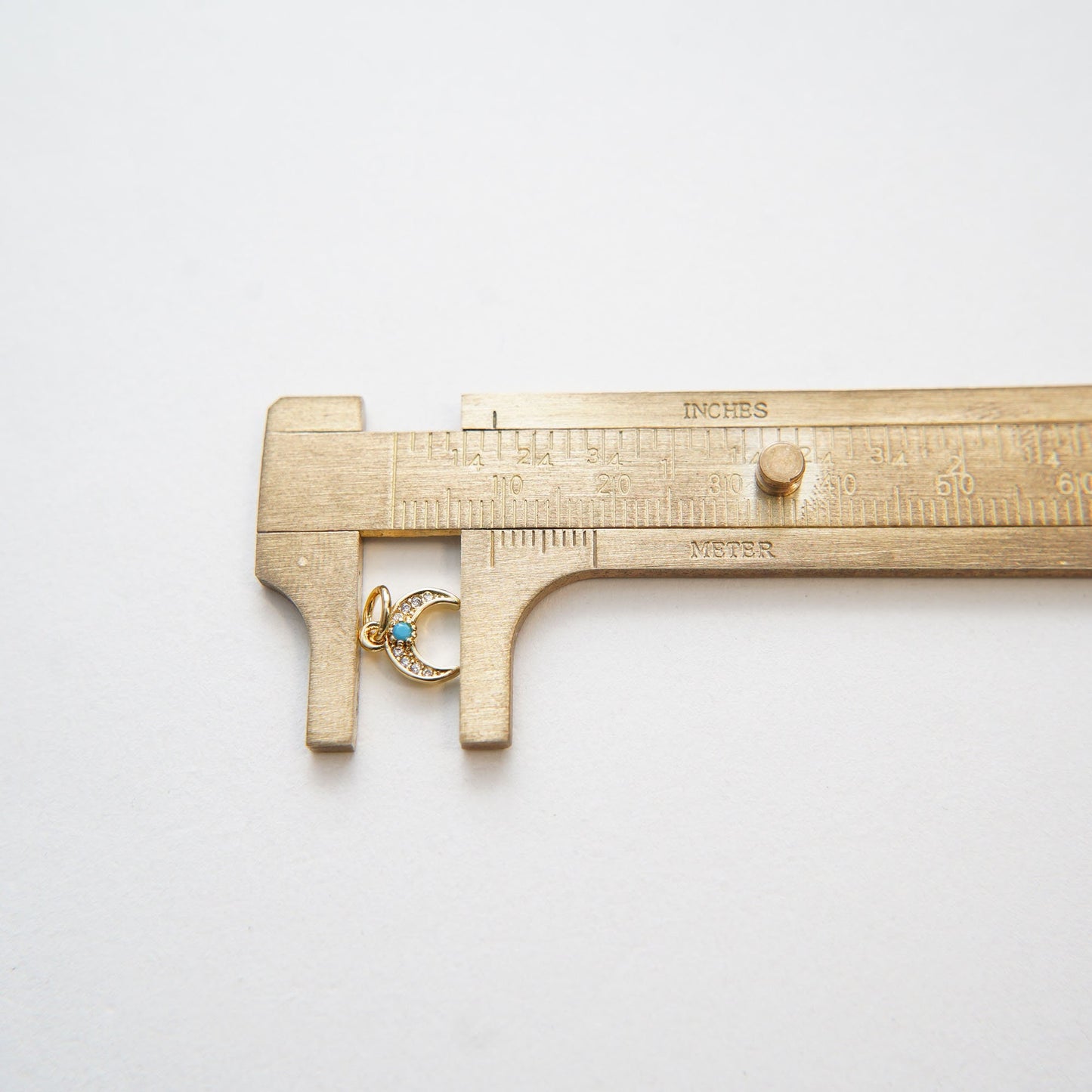 Gold Moon Charms,18K Gold Filled Crescent Pendant,CZ Micro Pave Celestial Charm Bracelet Necklace for DIY Jewelry Making Supply